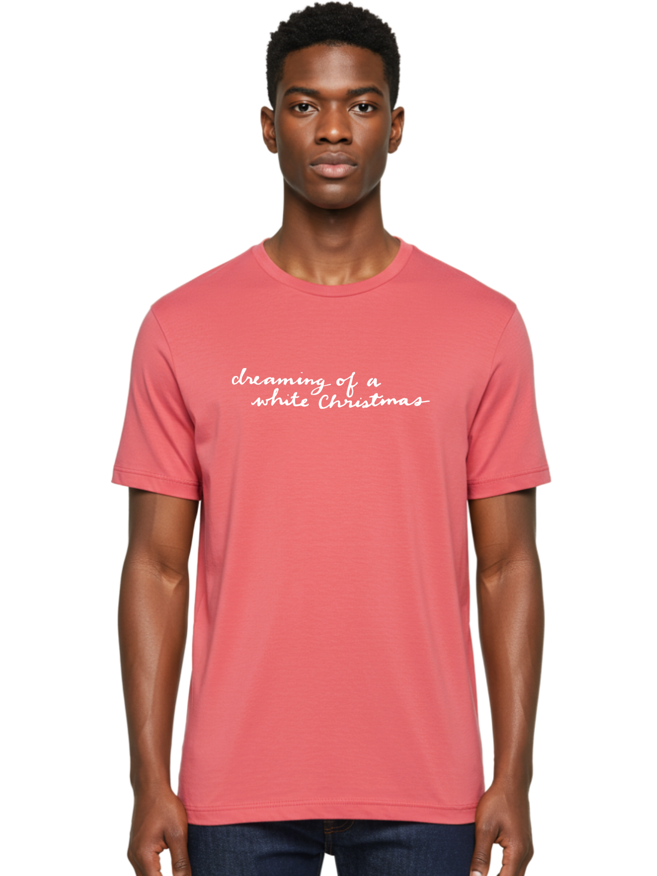 Dreaming-Of-White-Christmas Men'S Graphic Tee, 100% Cotton, Comfortable Casual Summer Wear, Machine Washable, White Christmas, Winter Wonderland, Festive Season, Holiday Cheer, Christmas Magic, Dreaming Of Snow, Seasonal Greetings -  Aaa863 10