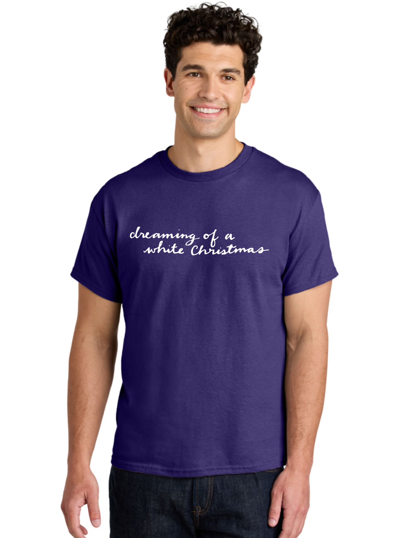 Dreaming-Of-White-Christmas Men'S Graphic Tee, 100% Cotton, Comfortable Casual Summer Wear, Machine Washable, White Christmas, Winter Wonderland, Festive Season, Holiday Cheer, Christmas Magic, Dreaming Of Snow, Seasonal Greetings -  Aaa863 16