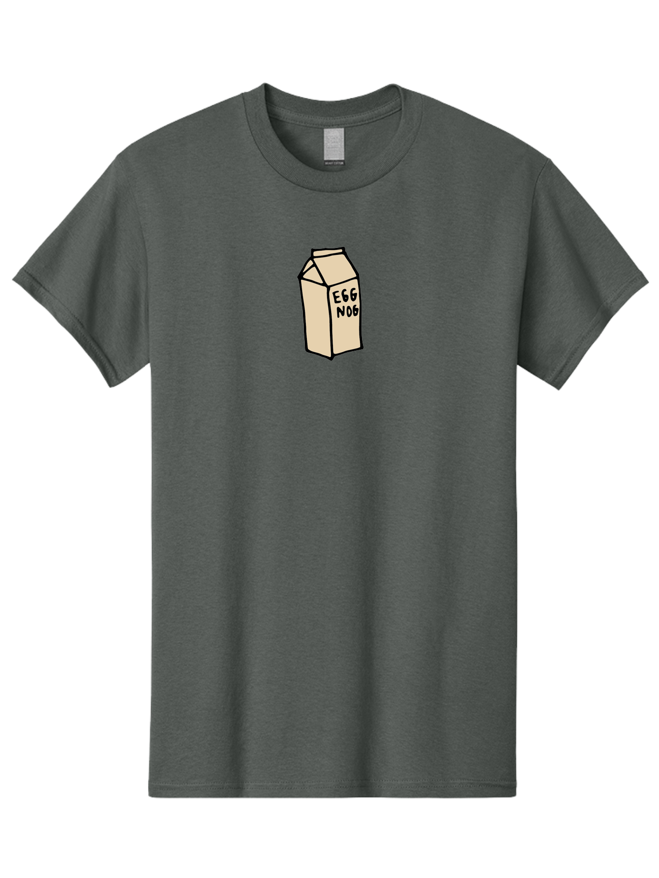 Egg-Nog Men'S Graphic Tee, 100% Cotton, Comfortable Casual Summer Wear, Machine Washable, Egg Nog Carton, Holiday Beverage, Festive Drink, Creamy Texture, Winter Season, Traditional Eggnog, Dairy Product -  Aaa866 3