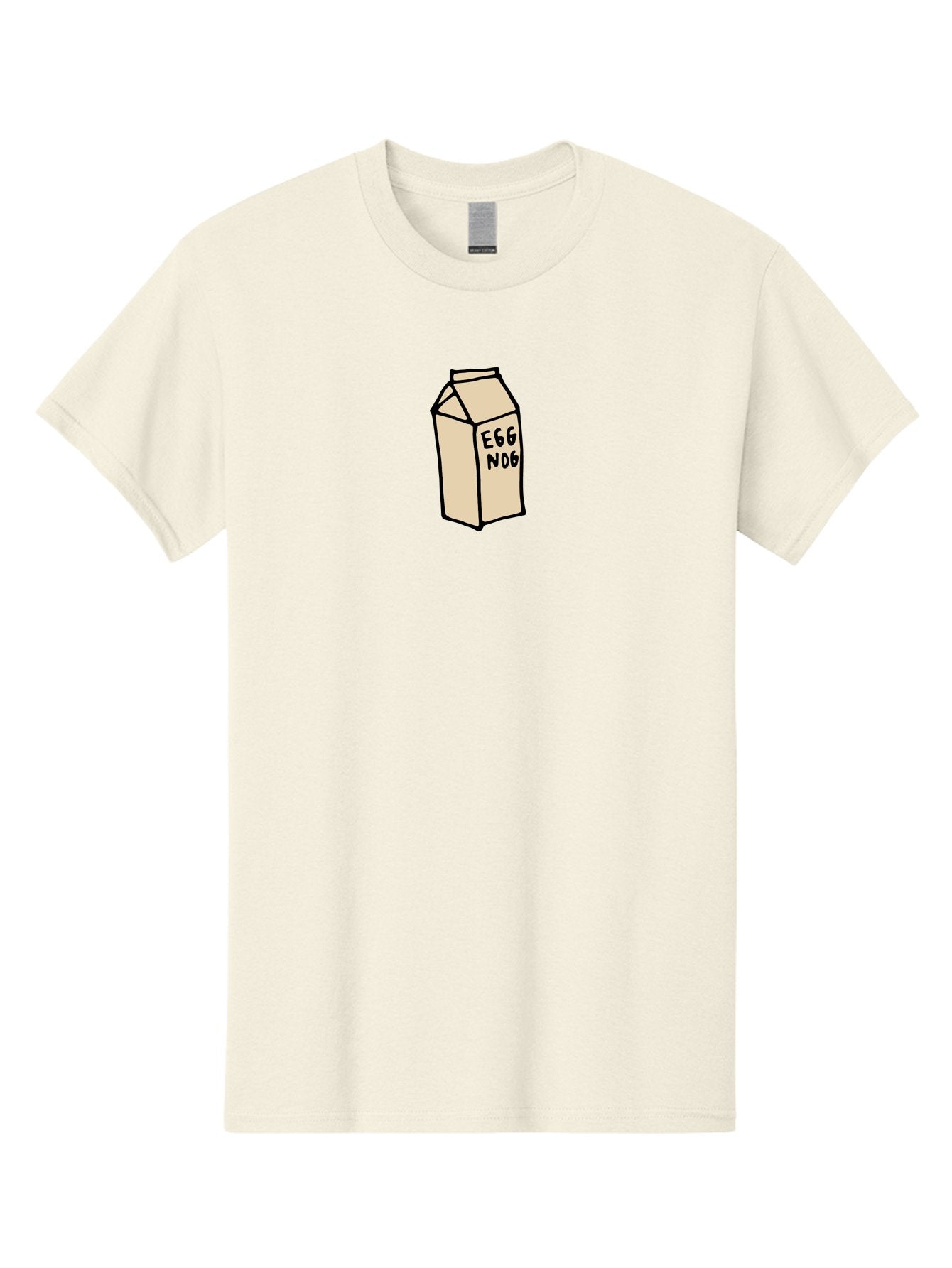 Egg-Nog Men'S Graphic Tee, 100% Cotton, Comfortable Casual Summer Wear, Machine Washable, Egg Nog Carton, Holiday Beverage, Festive Drink, Creamy Texture, Winter Season, Traditional Eggnog, Dairy Product -  Aaa866