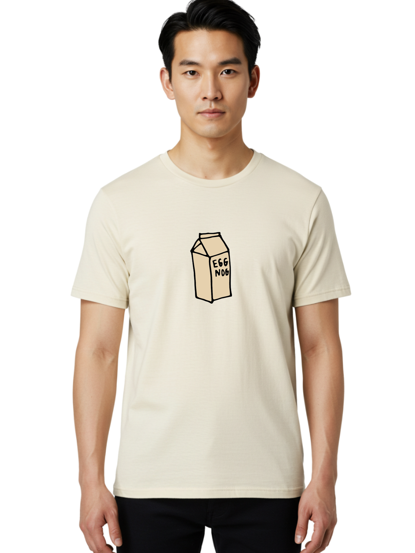Egg-Nog Men'S Graphic Tee, 100% Cotton, Comfortable Casual Summer Wear, Machine Washable, Egg Nog Carton, Holiday Beverage, Festive Drink, Creamy Texture, Winter Season, Traditional Eggnog, Dairy Product -  Aaa866 18