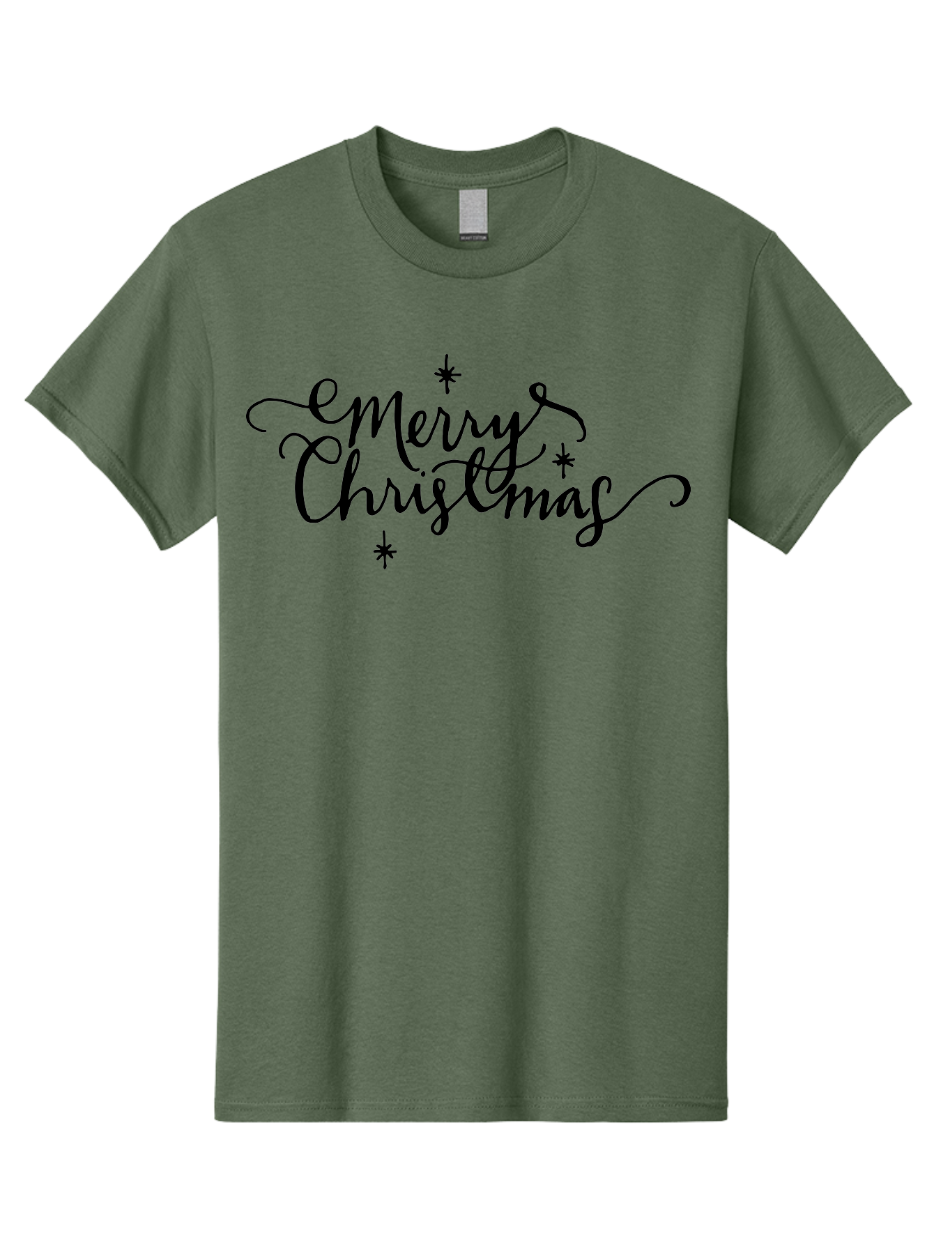Emerry-Christmas Men'S Graphic Tee, 100% Cotton, Comfortable Casual Summer Wear, Machine Washable, Merry Christmas, Festive Greeting, Holiday Wishes, Cursive Script, Black Text, Starry Decorations, Winter Season, Holiday Cheer, -  Aaa869 27