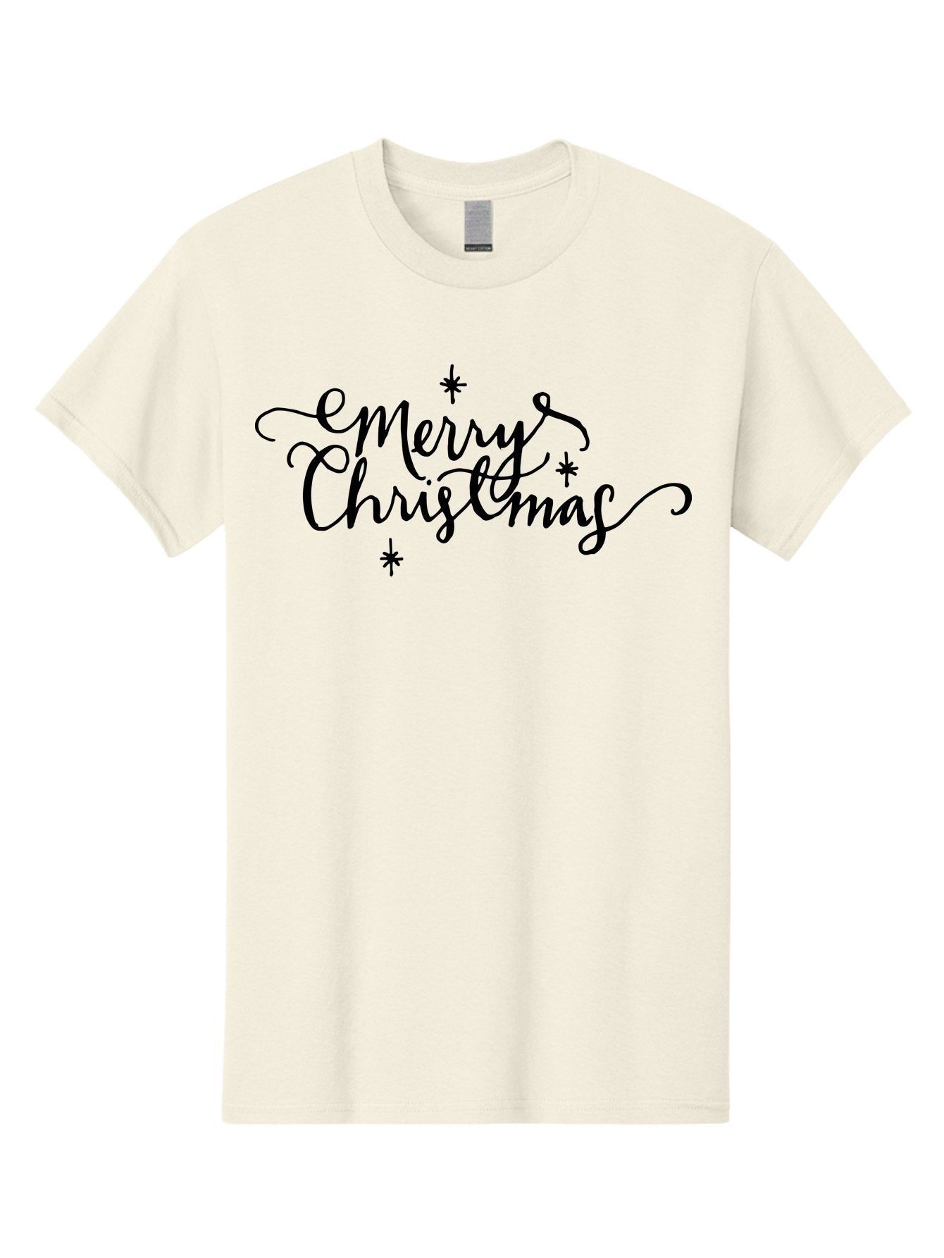 Emerry-Christmas Men'S Graphic Tee, 100% Cotton, Comfortable Casual Summer Wear, Machine Washable, Merry Christmas, Festive Greeting, Holiday Wishes, Cursive Script, Black Text, Starry Decorations, Winter Season, Holiday Cheer, -  Aaa869 14