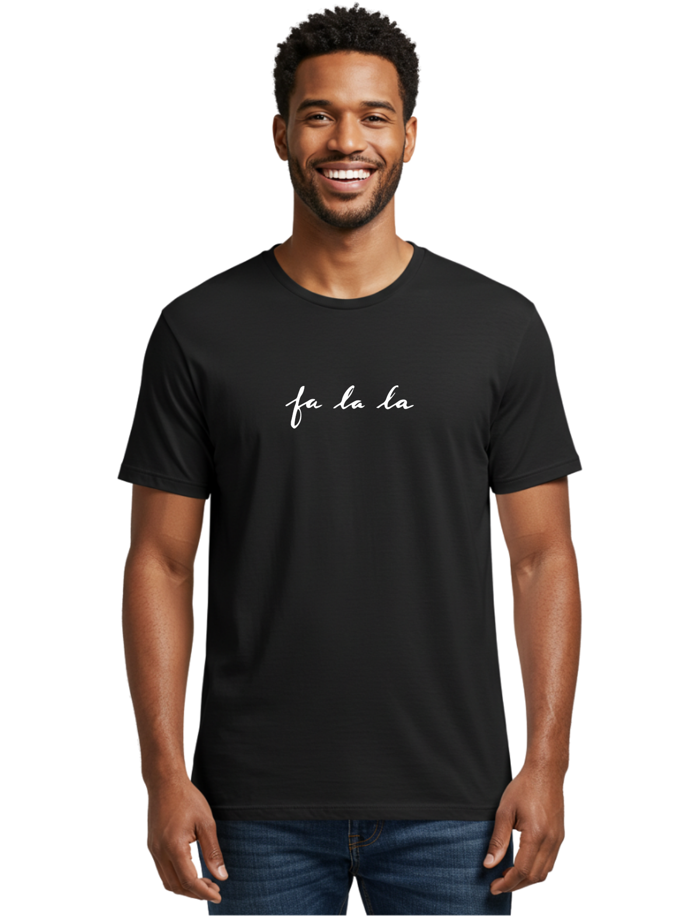 Fa-La-La Men'S Graphic Tee, 100% Cotton, Comfortable Casual Summer Wear, Machine Washable, Christmas Carol, Holiday Cheer, Festive Phrase, Winter Wonderland, Joyful Lyrics, Seasonal Greetings -  Aaa872 22