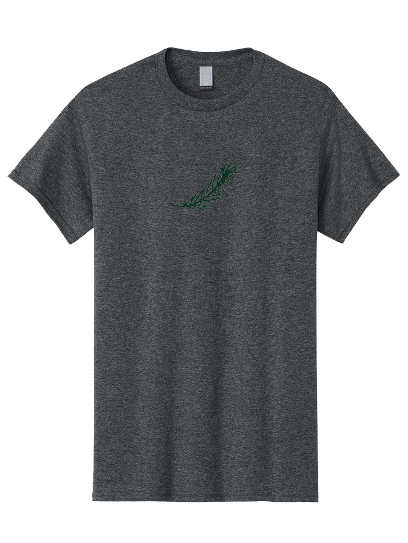 Fern-Frond Men'S Graphic Tee, 100% Cotton, Comfortable Casual Summer Wear, Machine Washable, Simple Line Art, Minimalist Design, Pine Needle Illustration, Black Silhouette, Elegant Graphic, Nature Inspired, Botanical Element, -  Aaa876 7