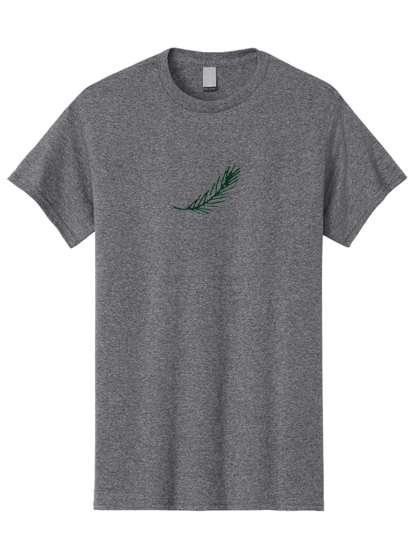 Fern-Frond Men'S Graphic Tee, 100% Cotton, Comfortable Casual Summer Wear, Machine Washable, Simple Line Art, Minimalist Design, Pine Needle Illustration, Black Silhouette, Elegant Graphic, Nature Inspired, Botanical Element, -  Aaa876 9