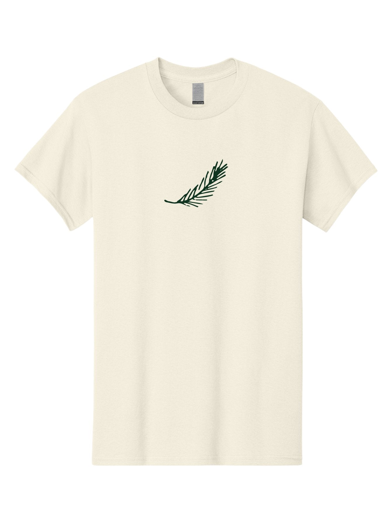 Fern-Frond Men'S Graphic Tee, 100% Cotton, Comfortable Casual Summer Wear, Machine Washable, Simple Line Art, Minimalist Design, Pine Needle Illustration, Black Silhouette, Elegant Graphic, Nature Inspired, Botanical Element, -  Aaa876 11