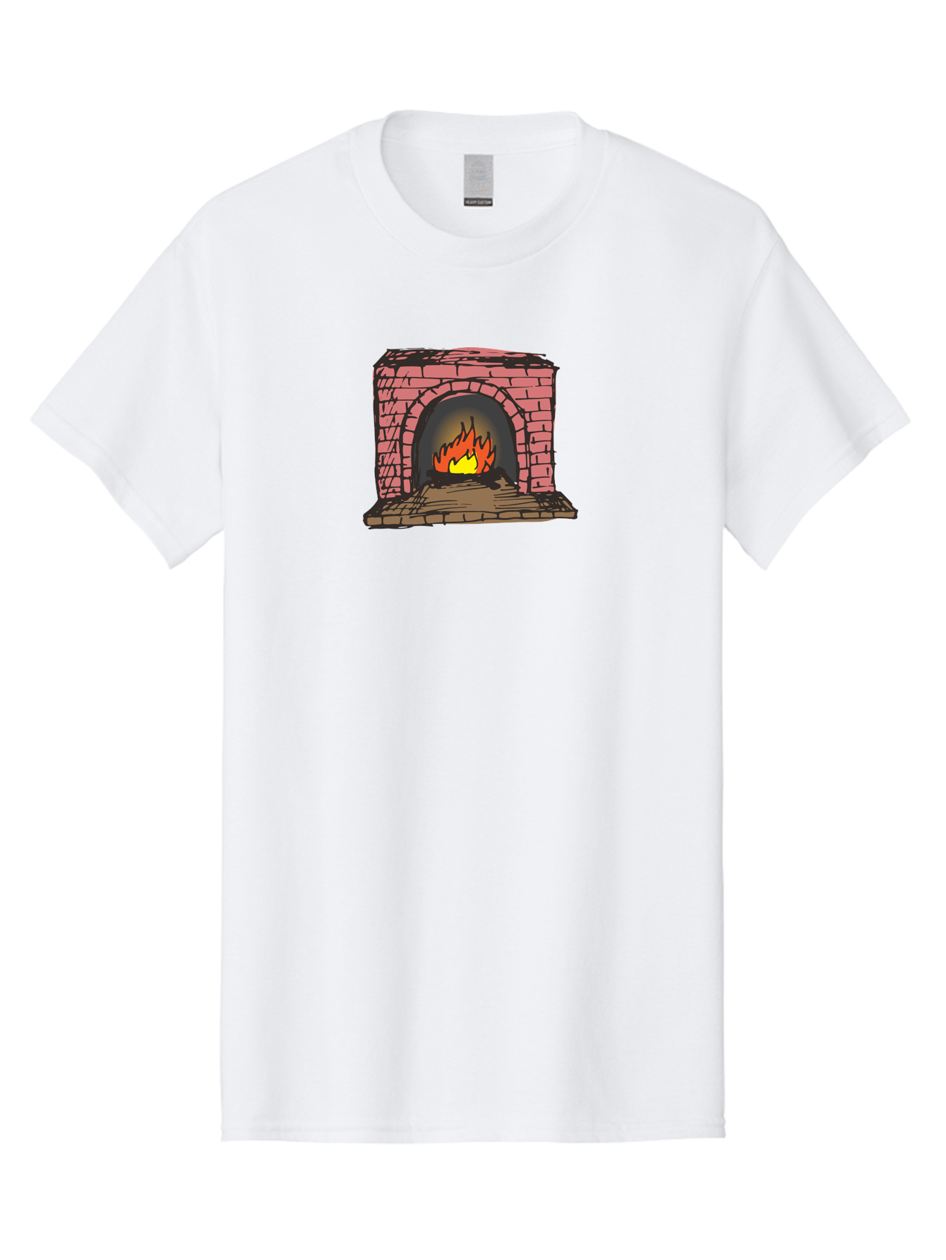 Fireplace-1 Men'S Graphic Tee, 100% Cotton, Comfortable Casual Summer Wear, Machine Washable, Cozy Fireplace, Burning Fire, Warm Flames, Brick Structure, Wooden Logs, Burning Wood, Warm Ambiance, Crackling Fire -  Aaa879 29