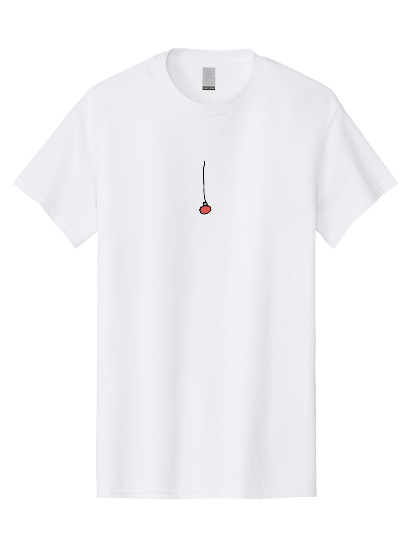 Fishing-Bobber Men'S Graphic Tee, 100% Cotton, Comfortable Casual Summer Wear, Machine Washable, Fishing Bobber, Red Float, Fishing Tackle, Simple Illustration, Minimalist Design, Cartoon Style, Fishing Gear -  Aaa883 29