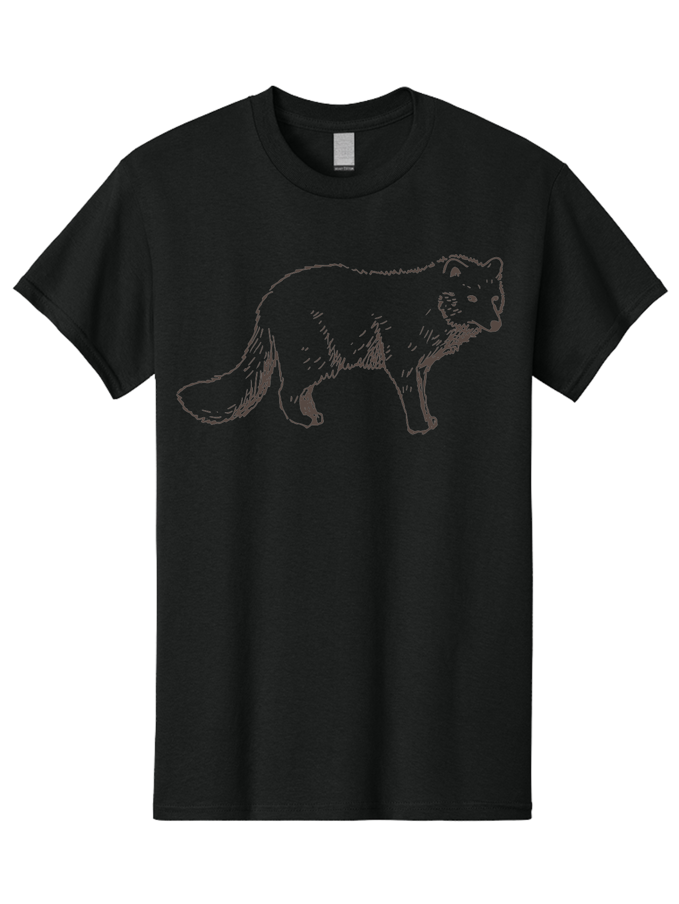 Fox Men'S Graphic Tee, 100% Cotton, Comfortable Casual Summer Wear, Machine Washable, Hand-Drawn Fox, Wildlife Illustration, Animal Art, Sketch Of A Fox, Furry Creature, Wild Animal, Cute Fox, Cartoon Style -  Aaa885