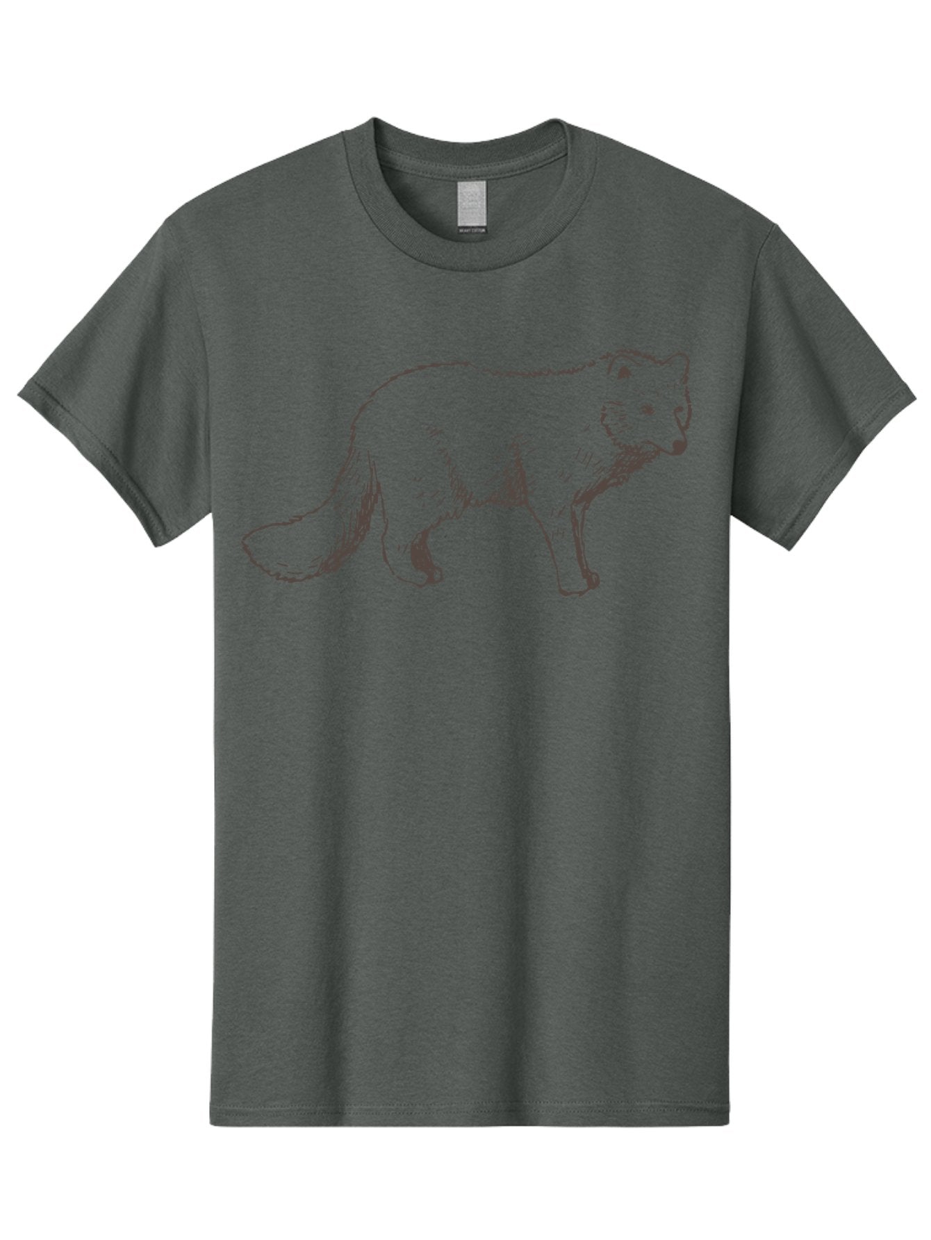 Fox Men'S Graphic Tee, 100% Cotton, Comfortable Casual Summer Wear, Machine Washable, Hand-Drawn Fox, Wildlife Illustration, Animal Art, Sketch Of A Fox, Furry Creature, Wild Animal, Cute Fox, Cartoon Style -  Aaa885 12