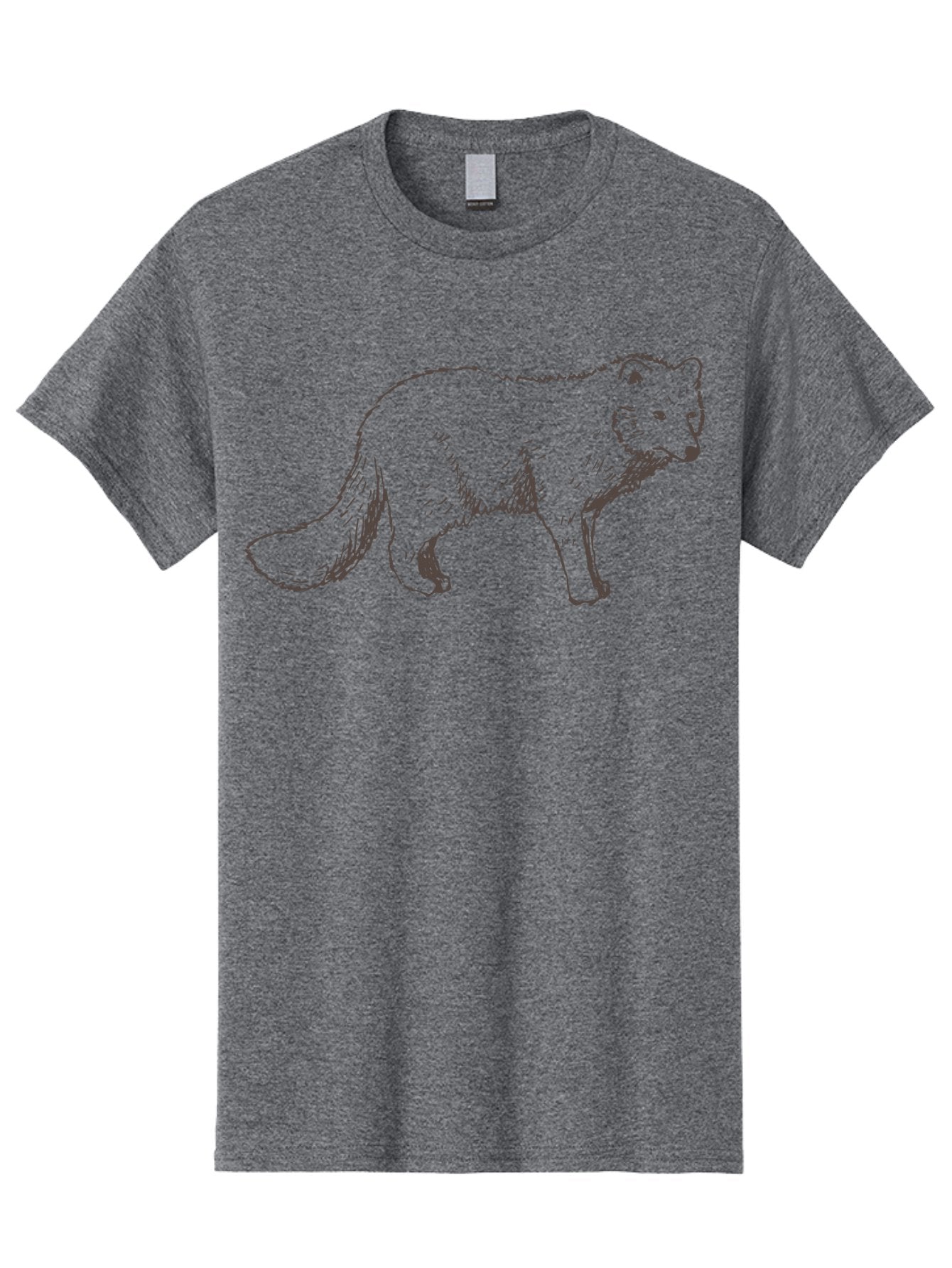 Fox Men'S Graphic Tee, 100% Cotton, Comfortable Casual Summer Wear, Machine Washable, Hand-Drawn Fox, Wildlife Illustration, Animal Art, Sketch Of A Fox, Furry Creature, Wild Animal, Cute Fox, Cartoon Style -  Aaa885 10