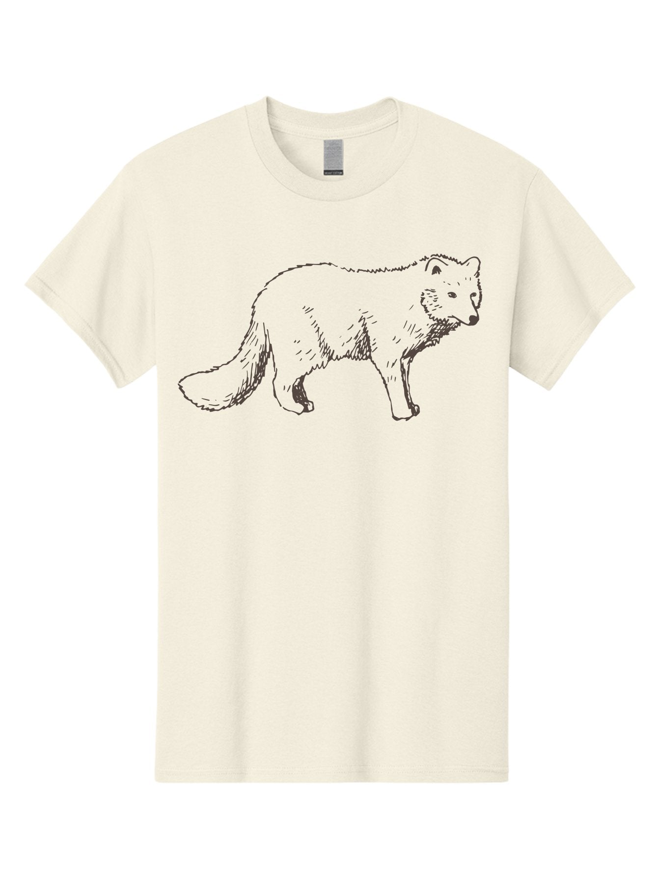 Fox Men'S Graphic Tee, 100% Cotton, Comfortable Casual Summer Wear, Machine Washable, Hand-Drawn Fox, Wildlife Illustration, Animal Art, Sketch Of A Fox, Furry Creature, Wild Animal, Cute Fox, Cartoon Style -  Aaa885 5