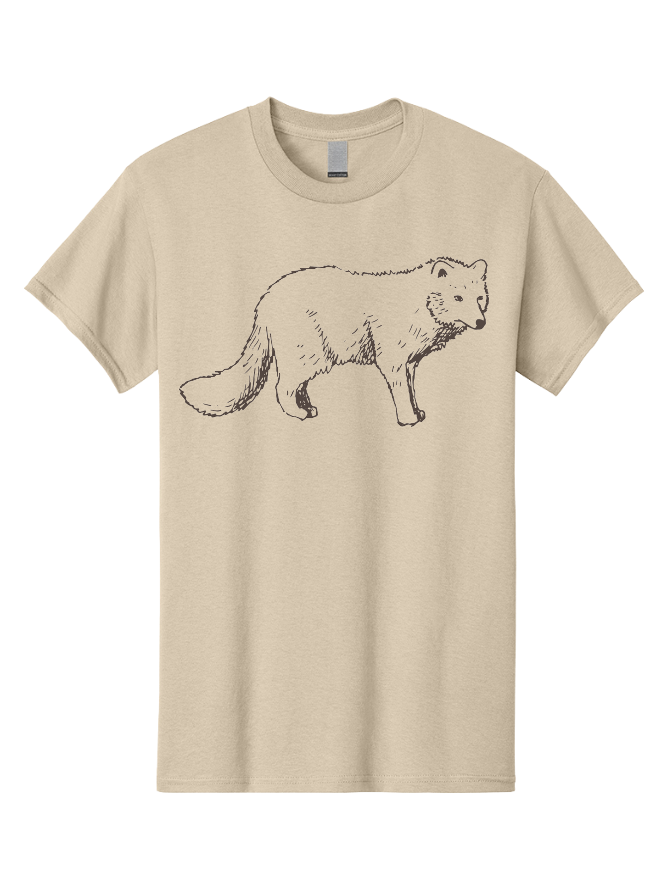 Fox Men'S Graphic Tee, 100% Cotton, Comfortable Casual Summer Wear, Machine Washable, Hand-Drawn Fox, Wildlife Illustration, Animal Art, Sketch Of A Fox, Furry Creature, Wild Animal, Cute Fox, Cartoon Style -  Aaa885 27