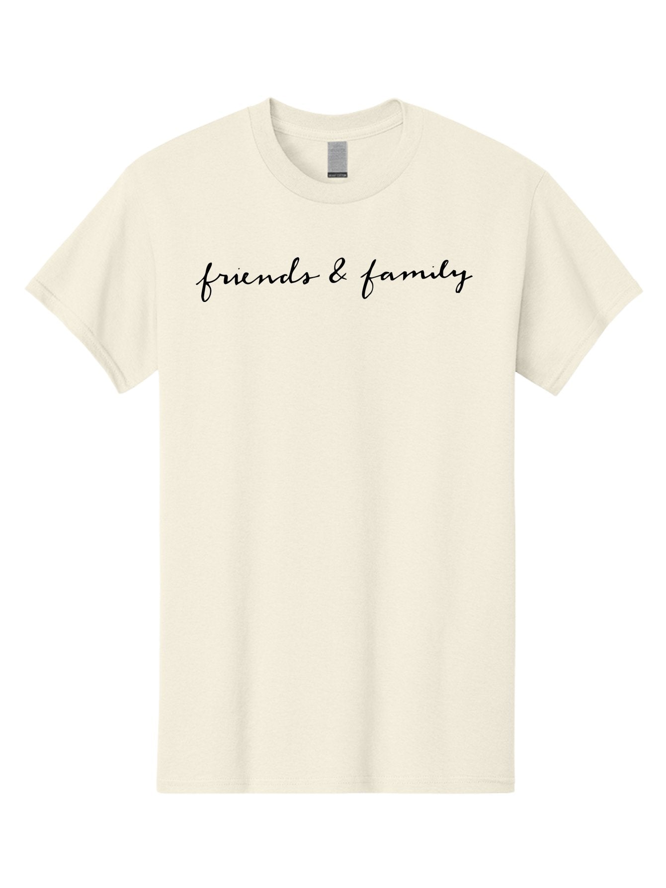 Friends-Family Men'S Graphic Tee, 100% Cotton, Comfortable Casual Summer Wear, Machine Washable, Friends, Family, Cursive Text, Personal Relationships, Loved Ones, Close Bonds, Social Connections, Togetherness, Love, Relationship Goals -  Aaa887 6