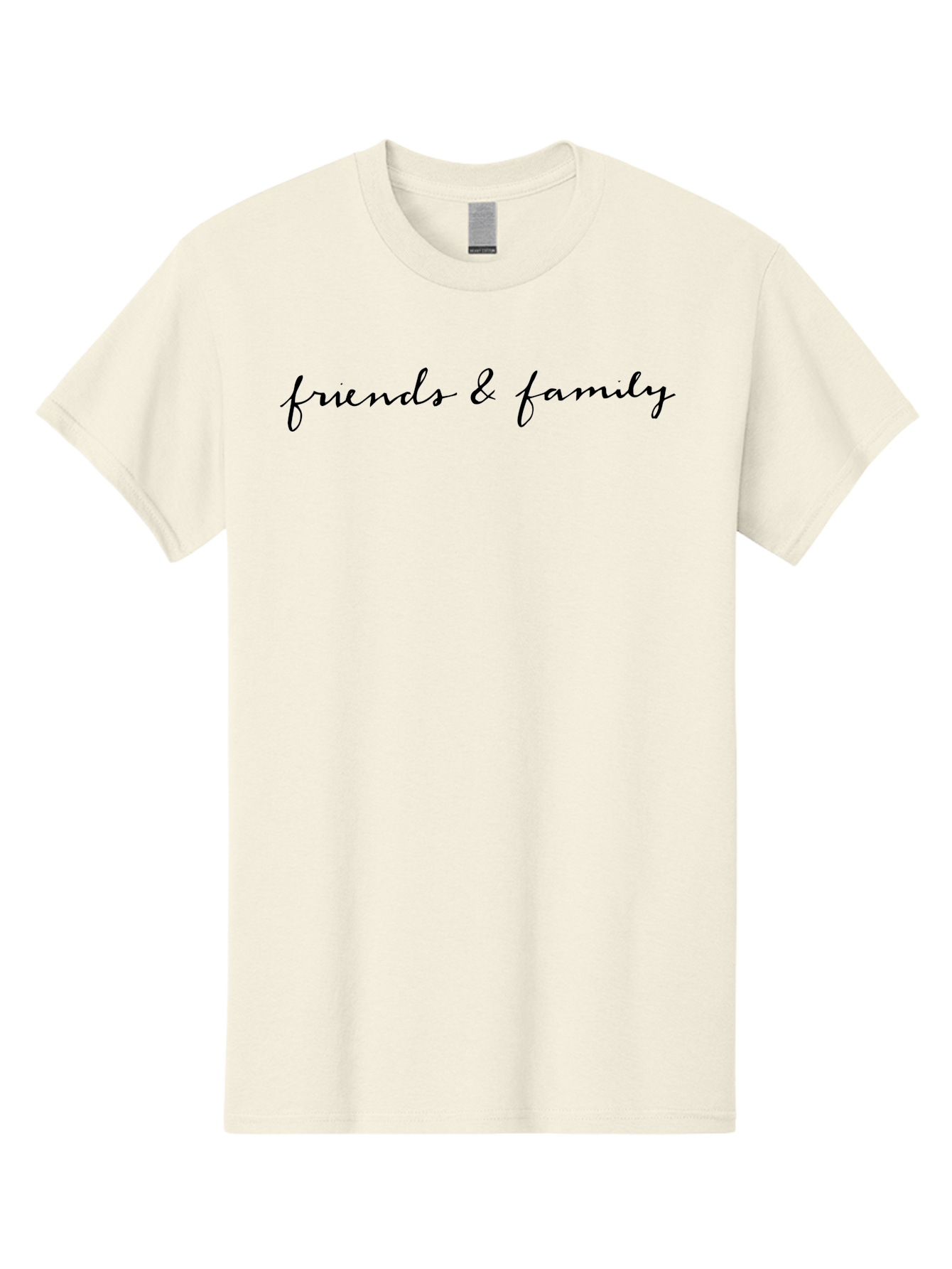 Friends-Family Men'S Graphic Tee, 100% Cotton, Comfortable Casual Summer Wear, Machine Washable, Friends, Family, Cursive Text, Personal Relationships, Loved Ones, Close Bonds, Social Connections, Togetherness, Love, Relationship Goals -  Aaa887