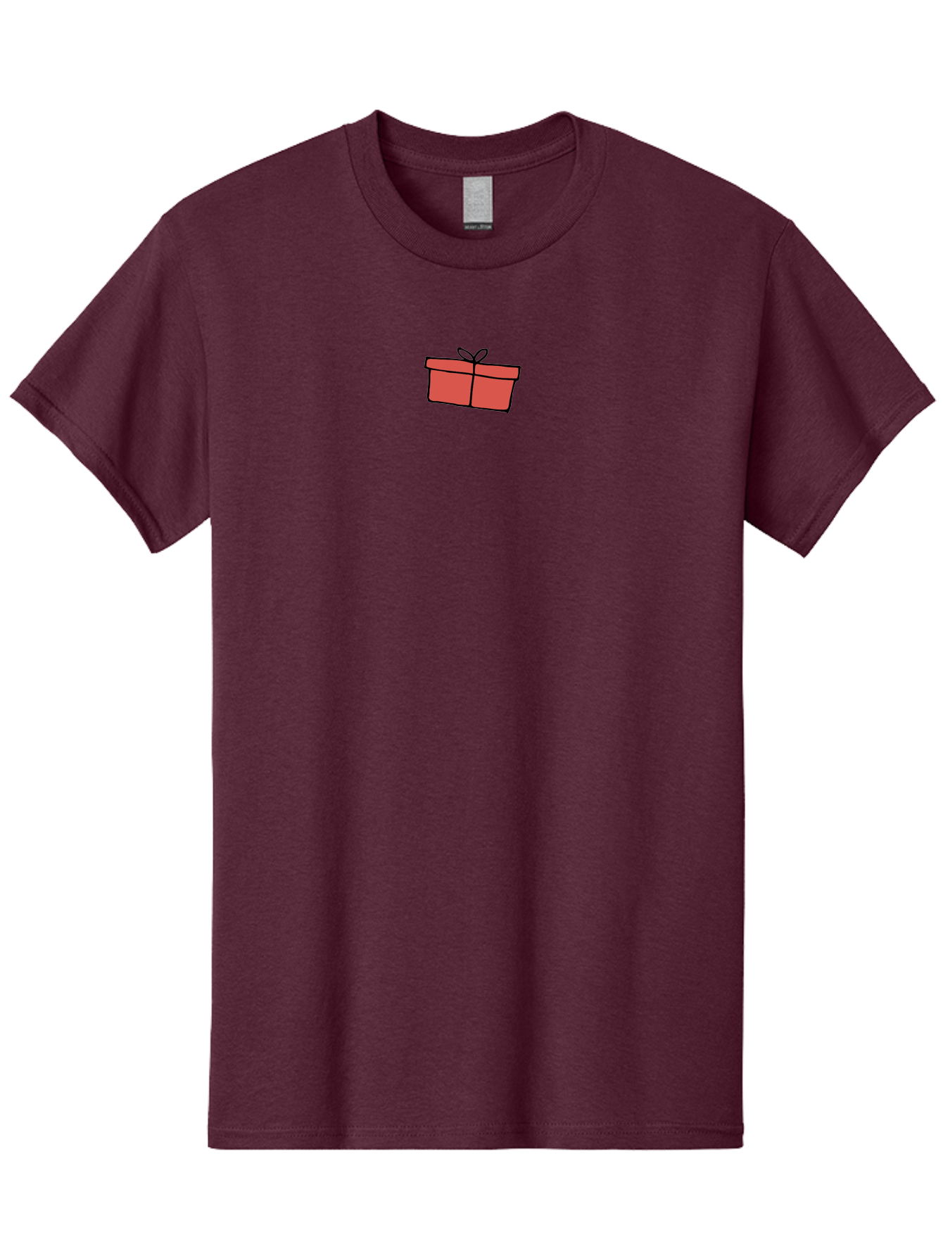 Gift-Box-1 Men'S Graphic Tee, 100% Cotton, Comfortable Casual Summer Wear, Machine Washable, Red Gift Box, Gift Wrapping, Present Box, Birthday Gift, Cartoon Style, Simple Design, Ribbon On Top, Gift Idea, Wrapped Gift -  Aaa890 13