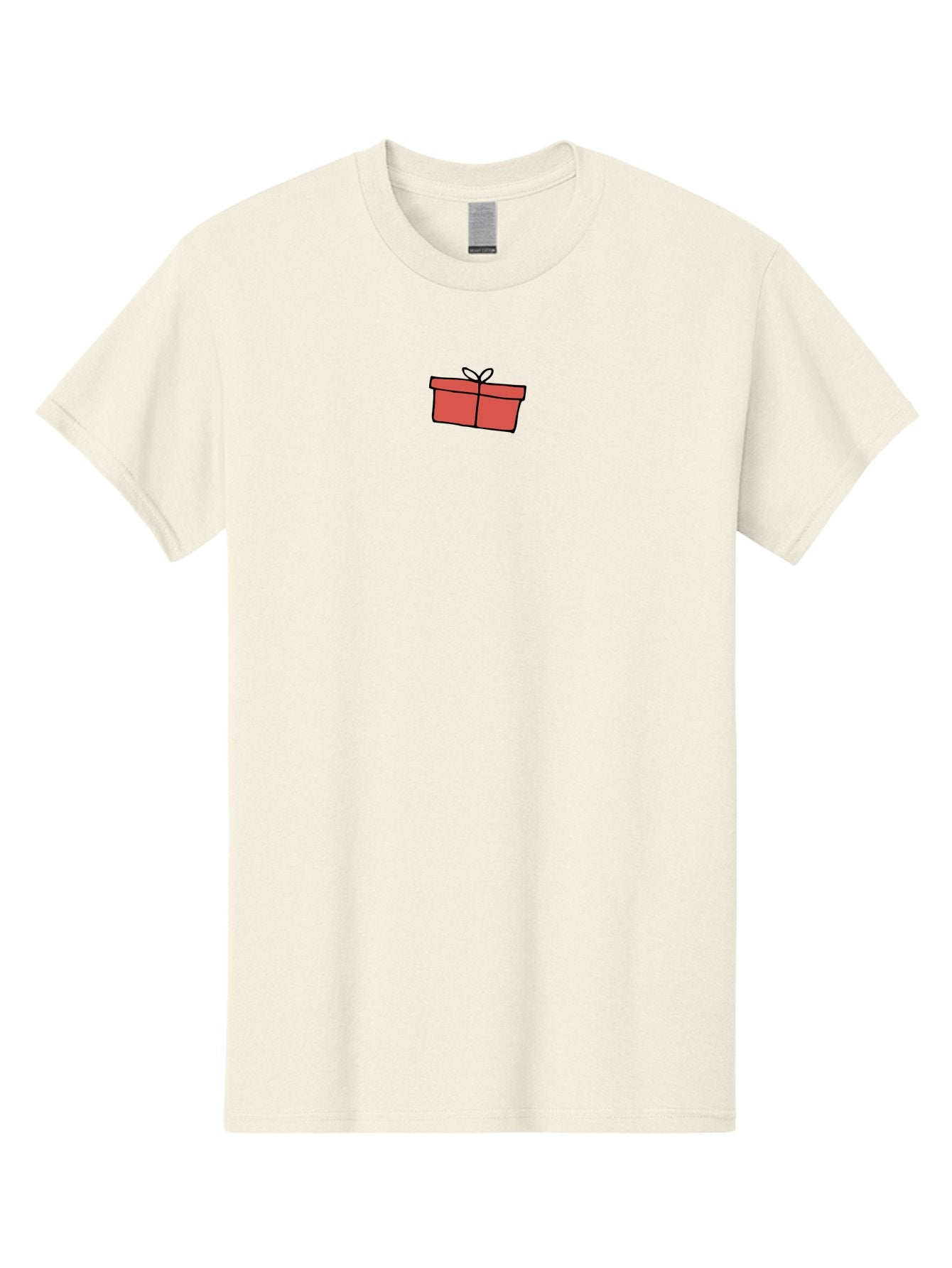 Gift-Box-1 Men'S Graphic Tee, 100% Cotton, Comfortable Casual Summer Wear, Machine Washable, Red Gift Box, Gift Wrapping, Present Box, Birthday Gift, Cartoon Style, Simple Design, Ribbon On Top, Gift Idea, Wrapped Gift -  Aaa890 11