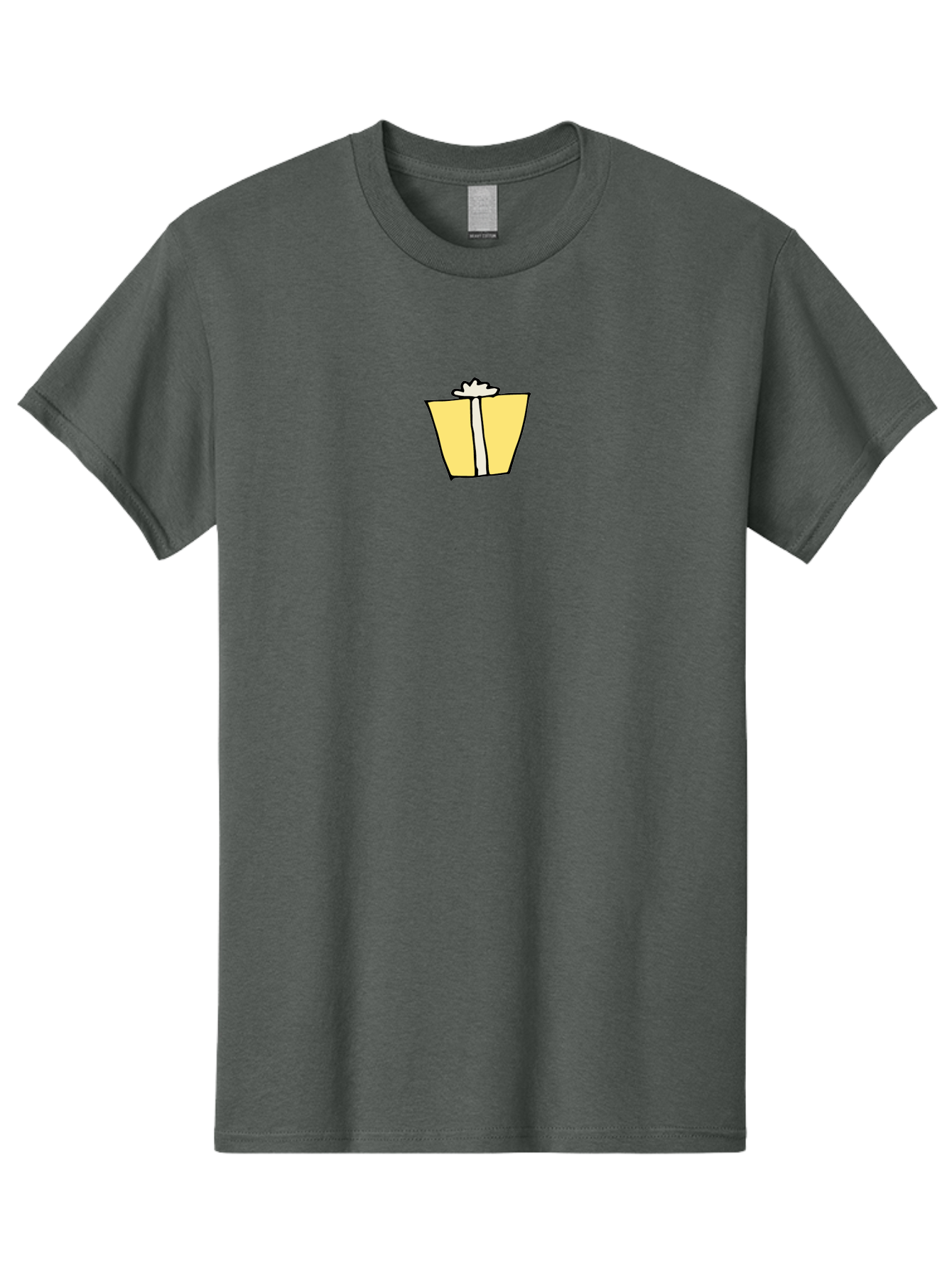 Gift-Box-2 Men'S Graphic Tee, 100% Cotton, Comfortable Casual Summer Wear, Machine Washable, Gift Bag, Yellow Bag, White Ribbon, Present, Gift, Birthday, Celebration, Party Favor, Gift Giving, Festive -  Aaa891 3