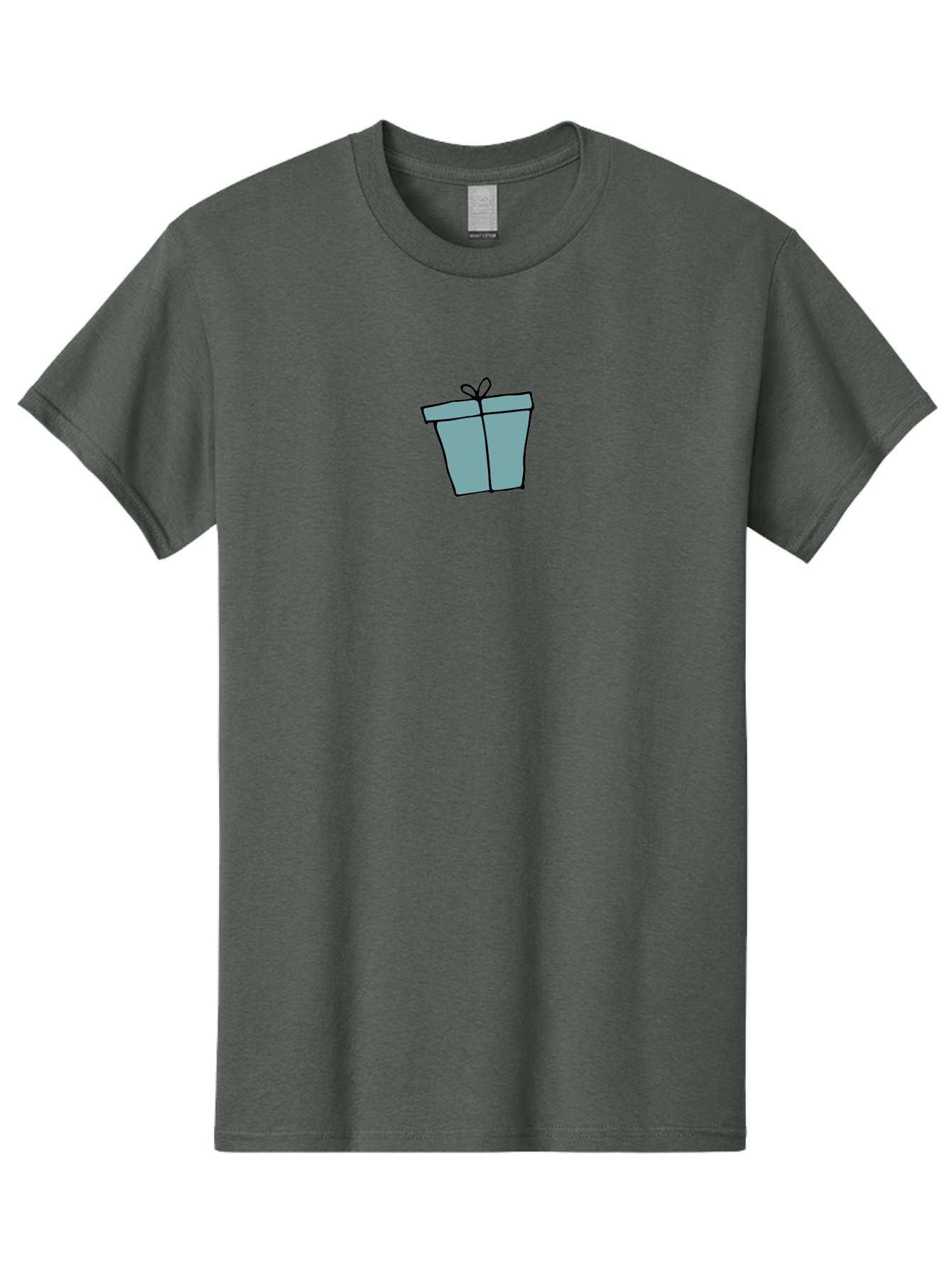 Gift-Box-4 Men'S Graphic Tee, 100% Cotton, Comfortable Casual Summer Wear, Machine Washable, Gift Box, Wrapped Present, Bow On Top, Simple Design, Minimalist Style, Illustration Art, Special Occasion, Celebratory Gift, -  Aaa893 3