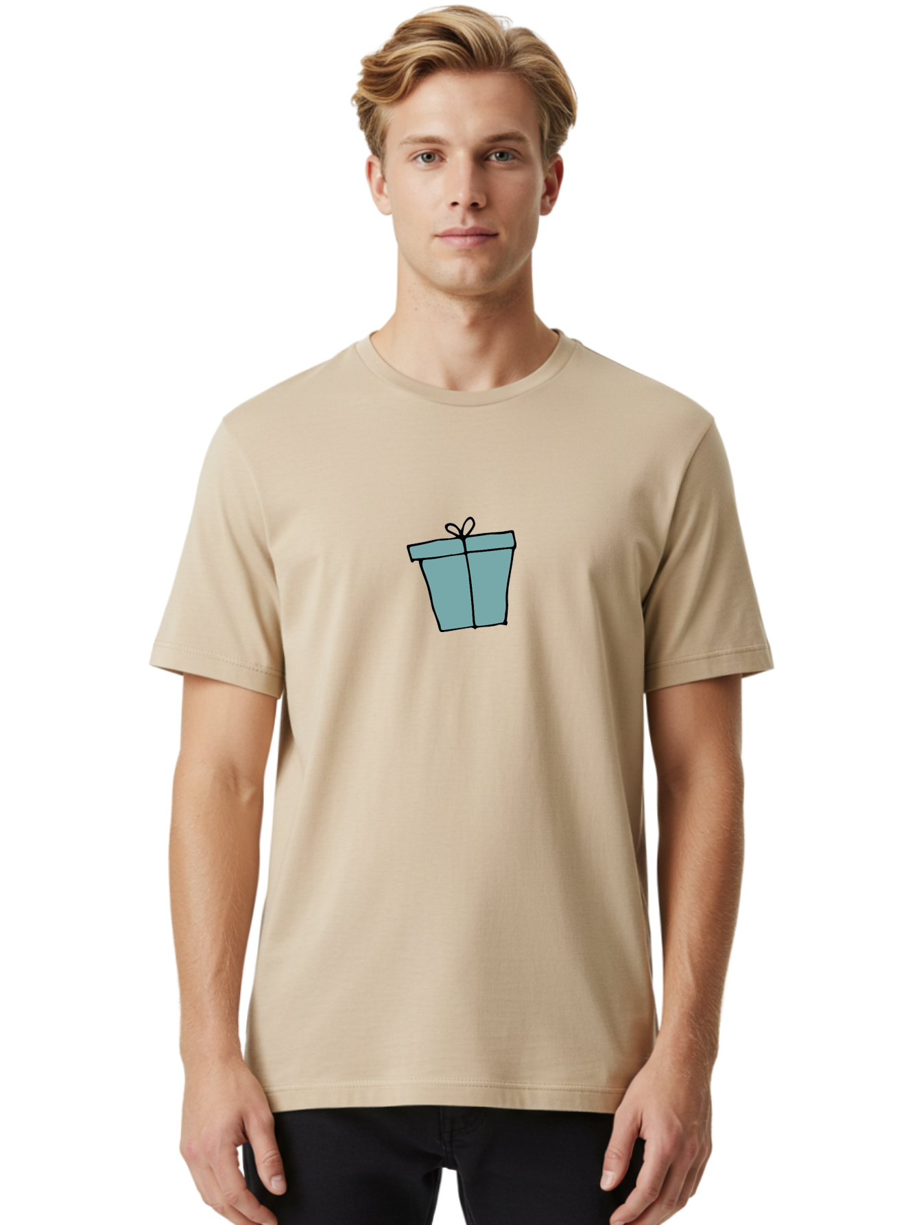 Gift-Box-4 Men'S Graphic Tee, 100% Cotton, Comfortable Casual Summer Wear, Machine Washable, Gift Box, Wrapped Present, Bow On Top, Simple Design, Minimalist Style, Illustration Art, Special Occasion, Celebratory Gift, -  Aaa893 28