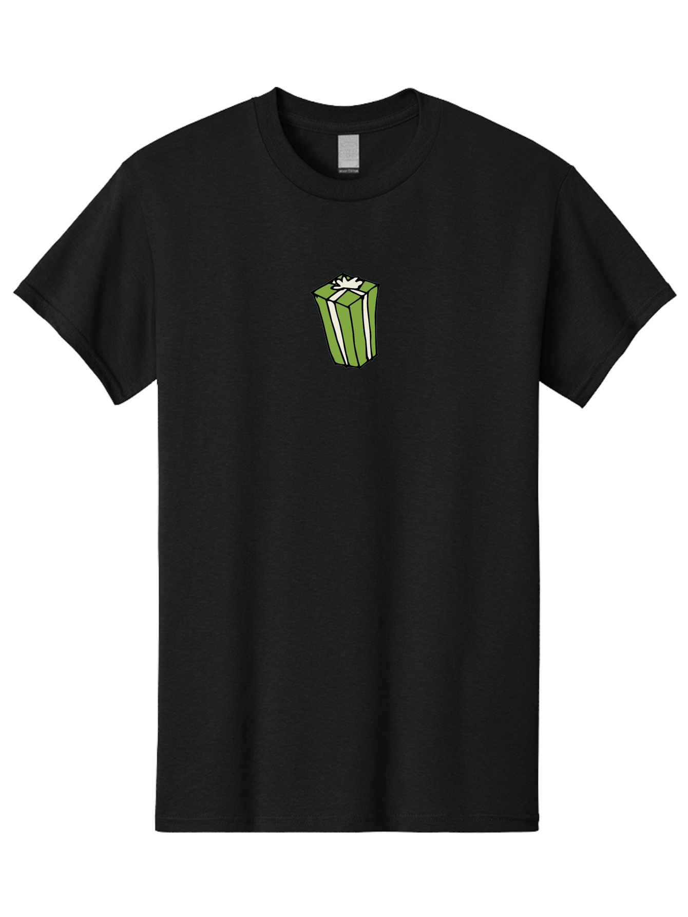 Gift-Box-5 Men'S Graphic Tee, 100% Cotton, Comfortable Casual Summer Wear, Machine Washable, Gift Box, Wrapped Present, Ribbon, Bow, Green Wrapping, Festive, Celebration, Special Occasion, Gift Giving, Present Box, Holiday Gift -  Aaa894