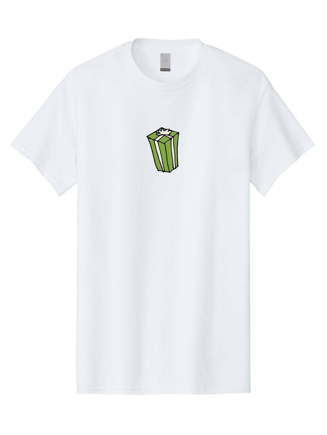 Gift-Box-5 Men'S Graphic Tee, 100% Cotton, Comfortable Casual Summer Wear, Machine Washable, Gift Box, Wrapped Present, Ribbon, Bow, Green Wrapping, Festive, Celebration, Special Occasion, Gift Giving, Present Box, Holiday Gift -  Aaa894 5