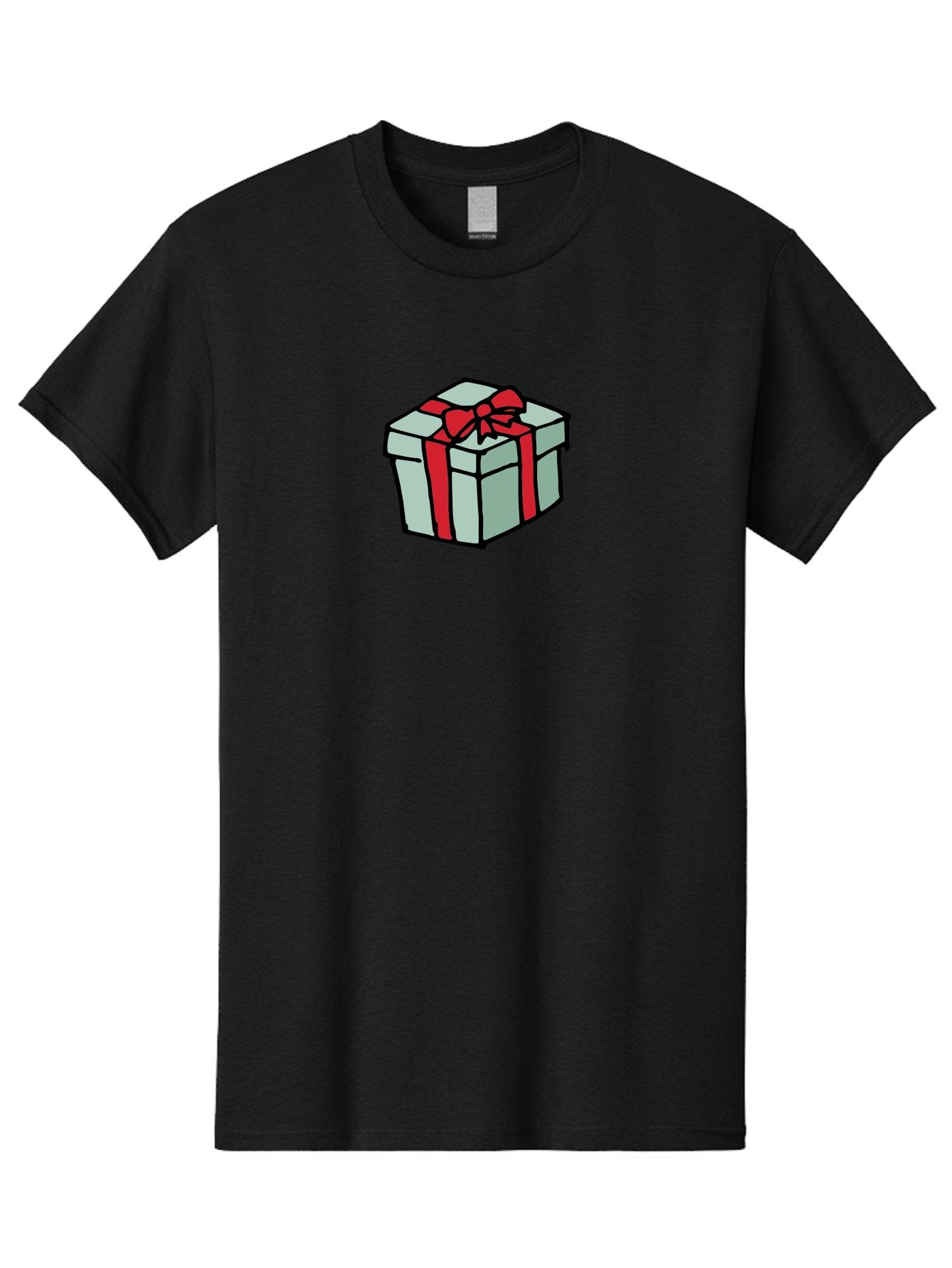 Gift-Box Men'S Graphic Tee, 100% Cotton, Comfortable Casual Summer Wear, Machine Washable, Wrapped Present, Gift Box, Red Ribbon, Festive Wrapping, Holiday Gift, Present With Bow, Gift Idea -  Aaa895 12