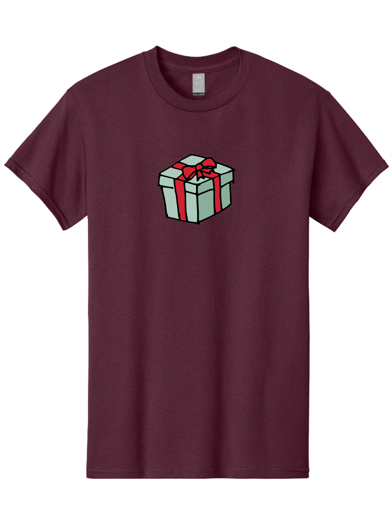 Gift-Box Men'S Graphic Tee, 100% Cotton, Comfortable Casual Summer Wear, Machine Washable, Wrapped Present, Gift Box, Red Ribbon, Festive Wrapping, Holiday Gift, Present With Bow, Gift Idea -  Aaa895 13