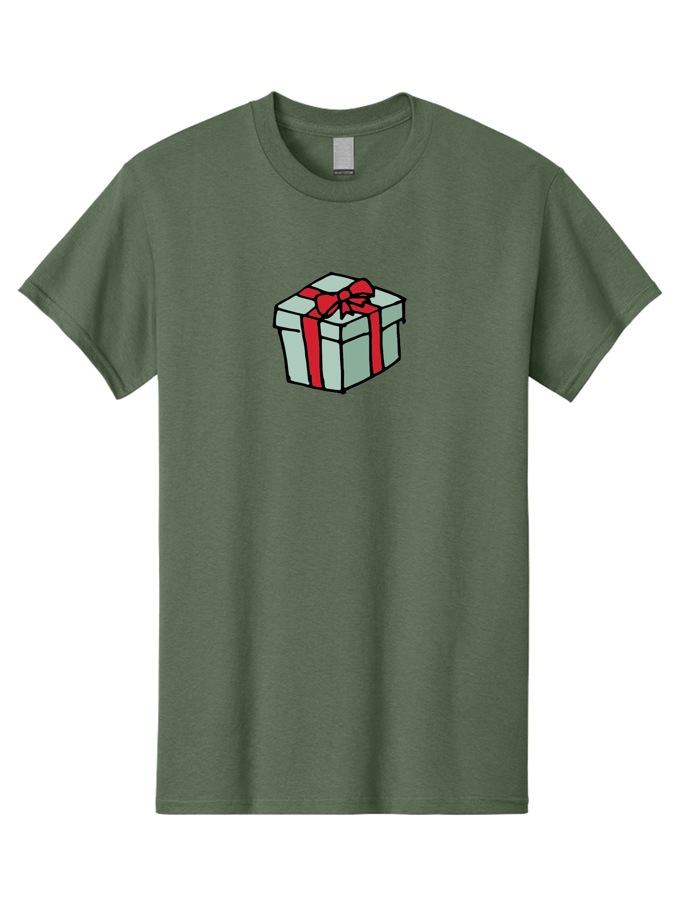 Gift-Box Men'S Graphic Tee, 100% Cotton, Comfortable Casual Summer Wear, Machine Washable, Wrapped Present, Gift Box, Red Ribbon, Festive Wrapping, Holiday Gift, Present With Bow, Gift Idea -  Aaa895 15