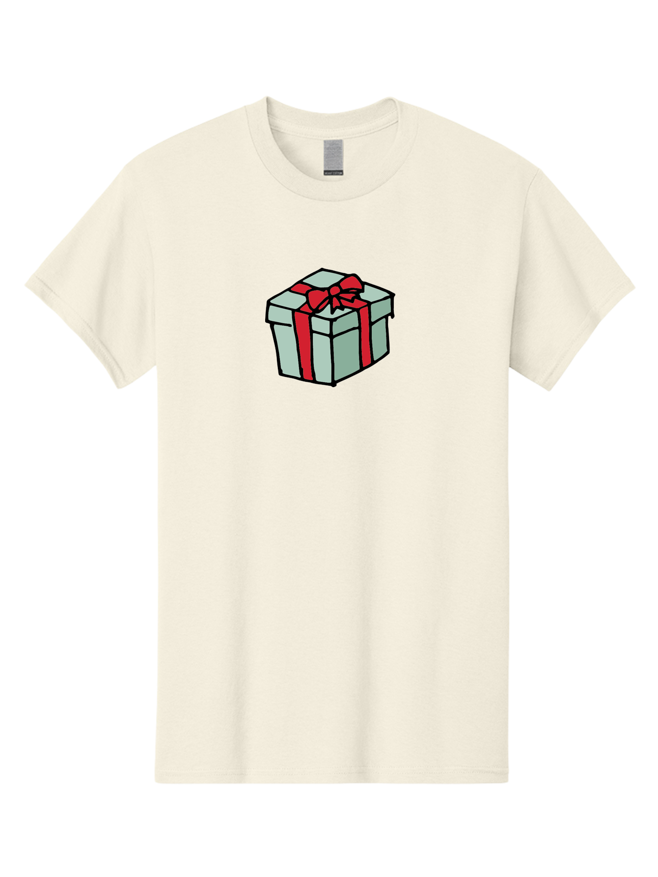Gift-Box Men'S Graphic Tee, 100% Cotton, Comfortable Casual Summer Wear, Machine Washable, Wrapped Present, Gift Box, Red Ribbon, Festive Wrapping, Holiday Gift, Present With Bow, Gift Idea -  Aaa895 17