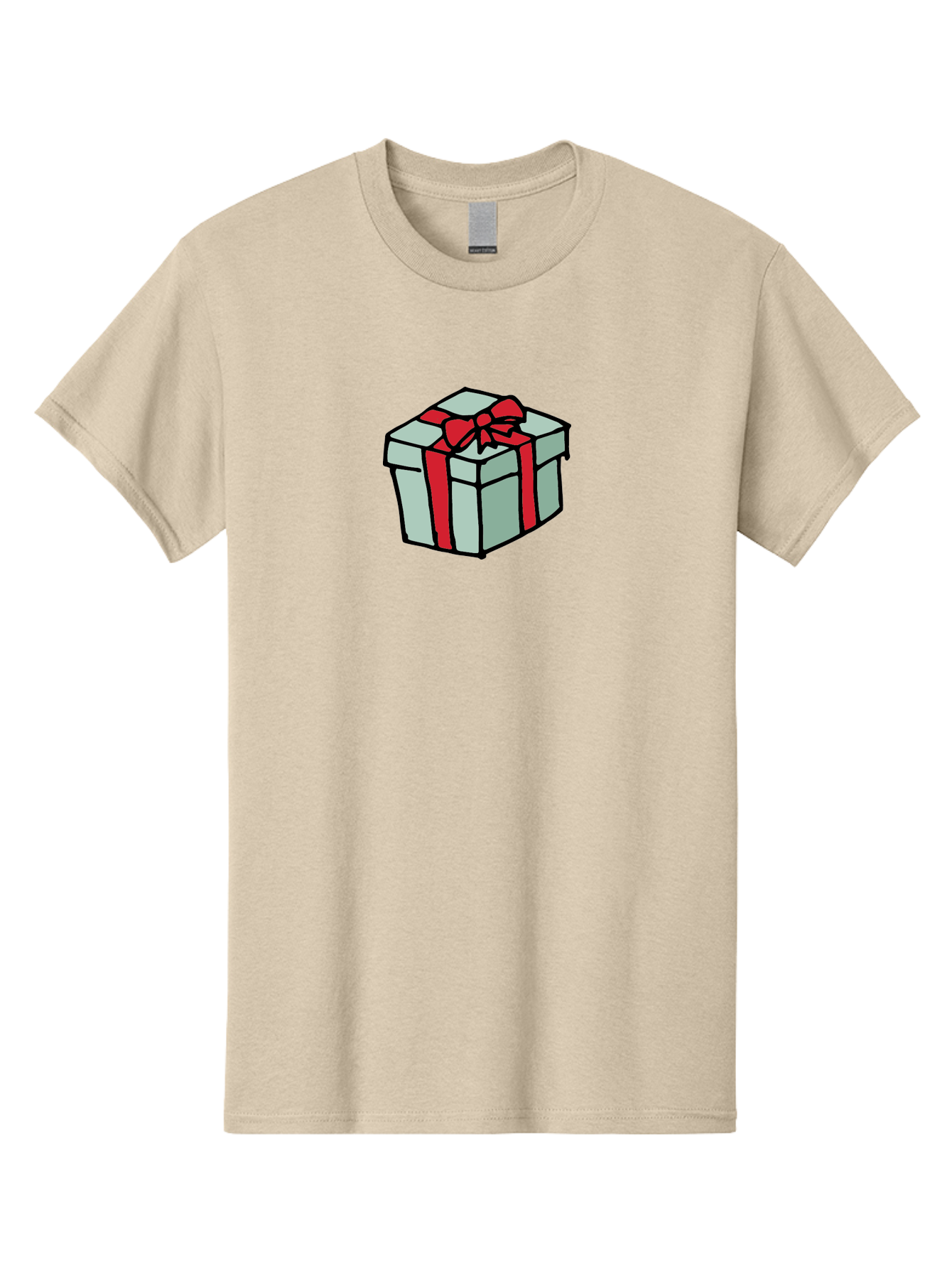 Gift-Box Men'S Graphic Tee, 100% Cotton, Comfortable Casual Summer Wear, Machine Washable, Wrapped Present, Gift Box, Red Ribbon, Festive Wrapping, Holiday Gift, Present With Bow, Gift Idea -  Aaa895 27