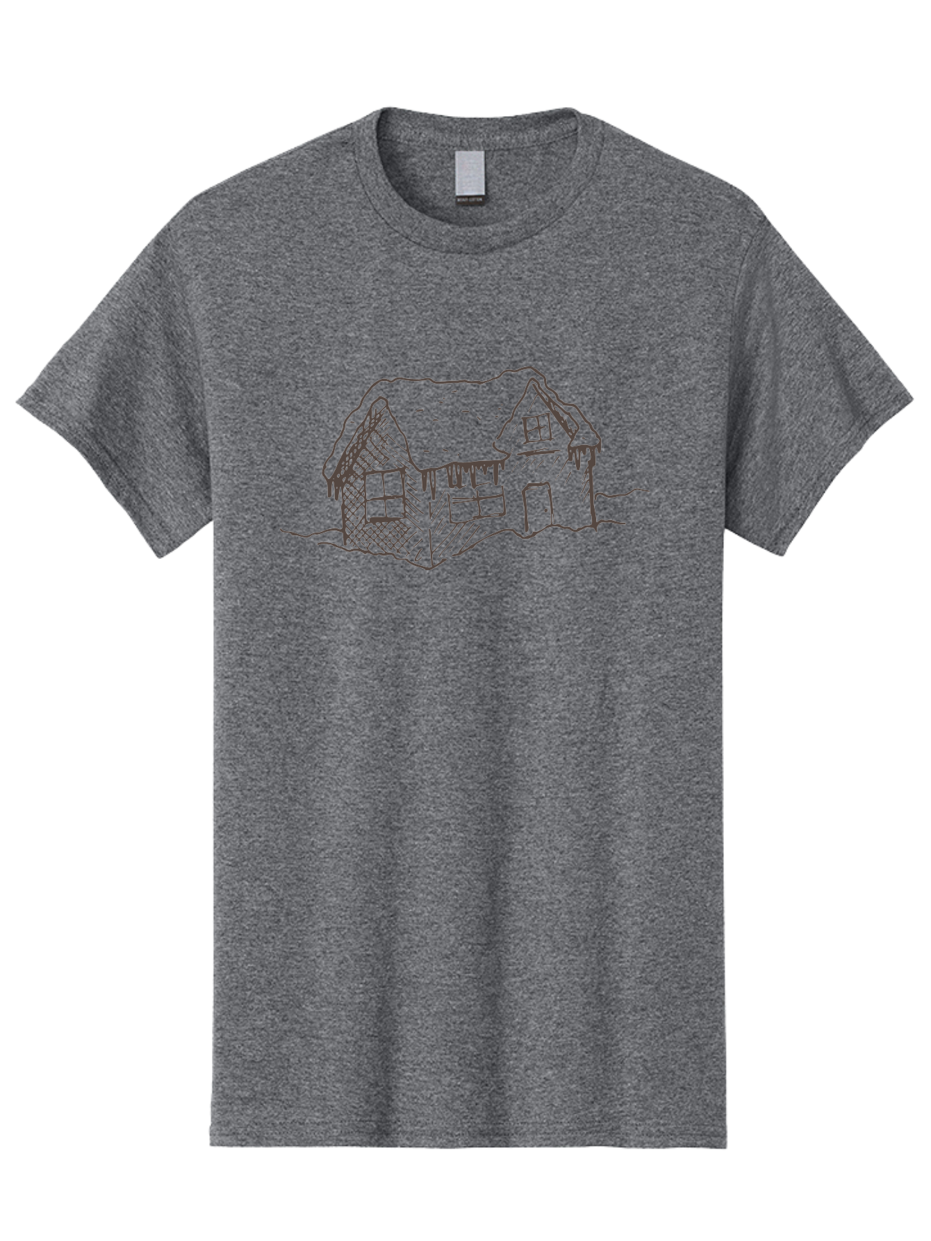 Gingerbread-House Men'S Graphic Tee, 100% Cotton, Comfortable Casual Summer Wear, Machine Washable, Whimsical House, Simple Drawing, Sketch Art, Cottage Design, Dreamy Architecture, Charming Abode, Rustic Charm, Hand-Drawn Illustration -  Aaa896 9