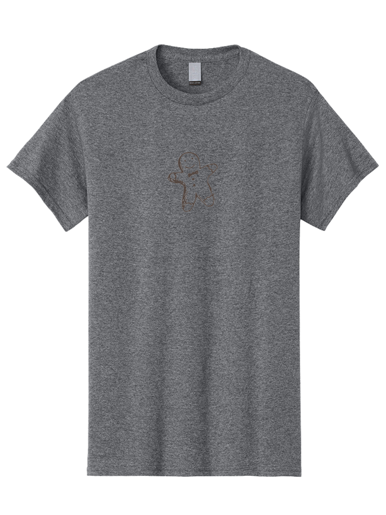 Gingerbread-Man-1 Men'S Graphic Tee, 100% Cotton, Comfortable Casual Summer Wear, Machine Washable, Happy Gingerbread Man, Festive Holiday Treat, Sweet Baked Goods, Cartoon Character, Smiling Face, Cookie Decoration, Winter Season, -  Aaa897 9