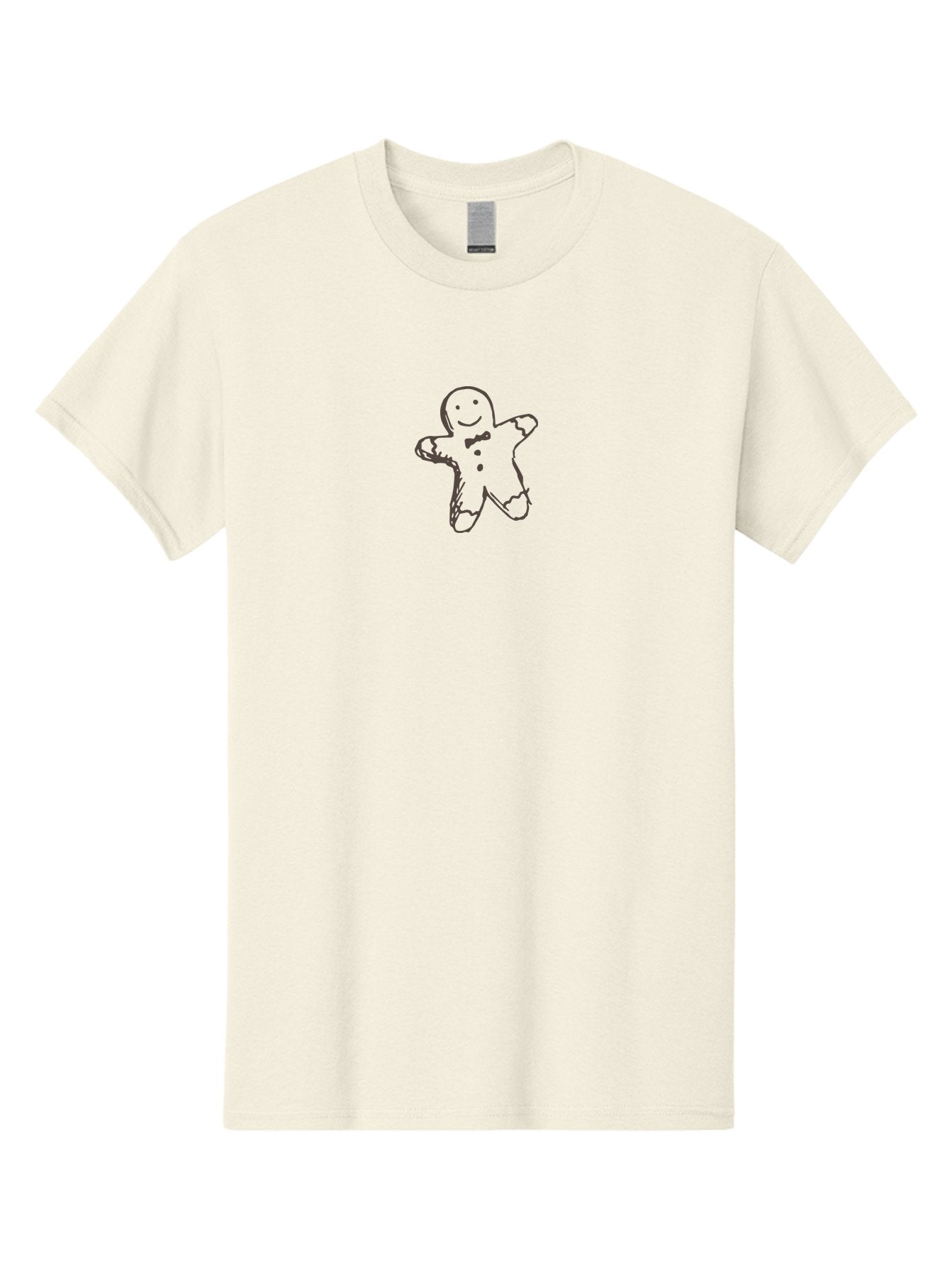 Gingerbread-Man-1 Men'S Graphic Tee, 100% Cotton, Comfortable Casual Summer Wear, Machine Washable, Happy Gingerbread Man, Festive Holiday Treat, Sweet Baked Goods, Cartoon Character, Smiling Face, Cookie Decoration, Winter Season, -  Aaa897 4