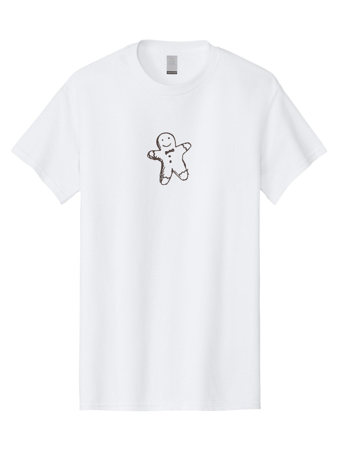 Gingerbread-Man-1 Men'S Graphic Tee, 100% Cotton, Comfortable Casual Summer Wear, Machine Washable, Happy Gingerbread Man, Festive Holiday Treat, Sweet Baked Goods, Cartoon Character, Smiling Face, Cookie Decoration, Winter Season, -  Aaa897 3