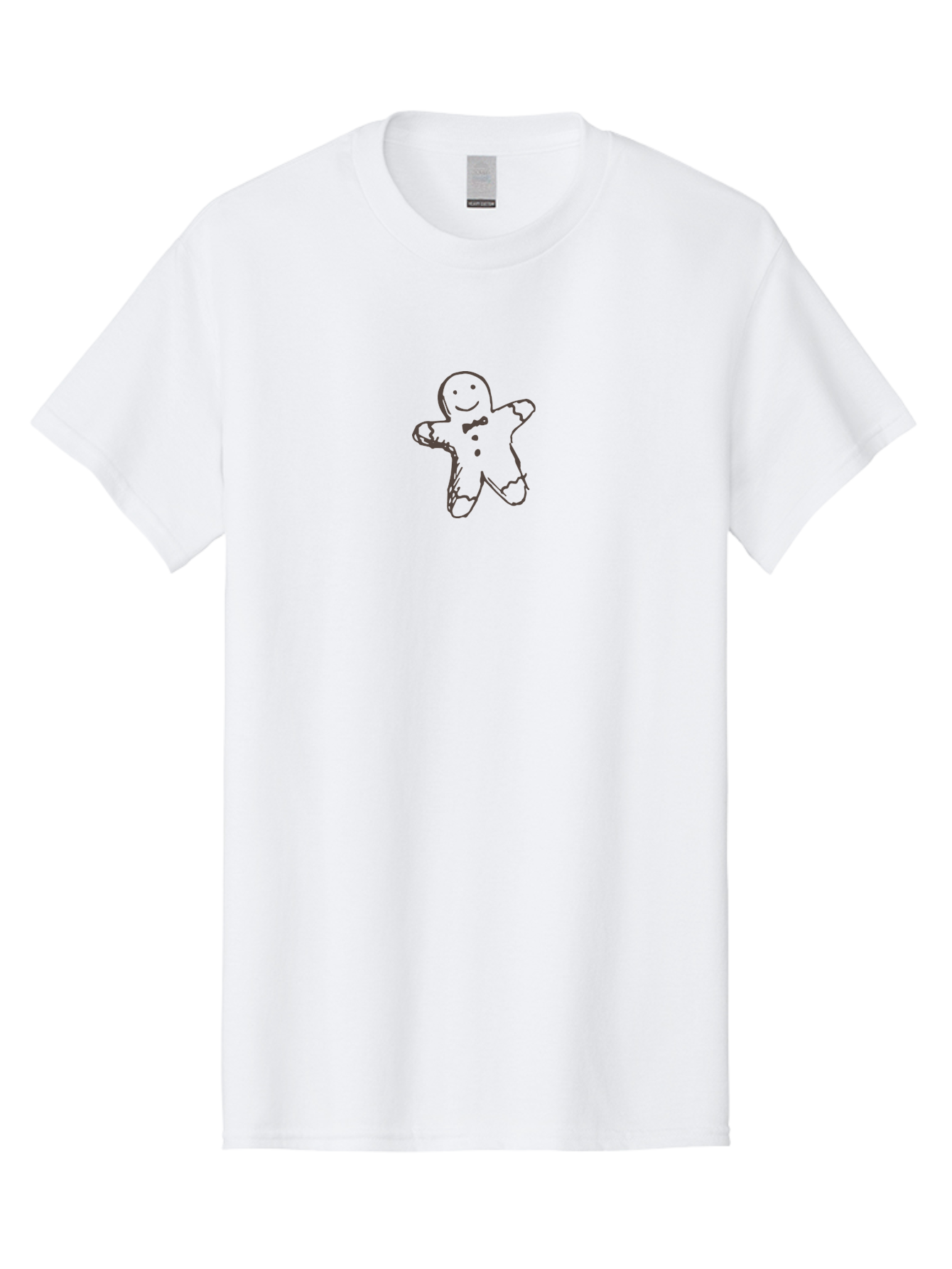 Gingerbread-Man-1 Men'S Graphic Tee, 100% Cotton, Comfortable Casual Summer Wear, Machine Washable, Happy Gingerbread Man, Festive Holiday Treat, Sweet Baked Goods, Cartoon Character, Smiling Face, Cookie Decoration, Winter Season, -  Aaa897 29