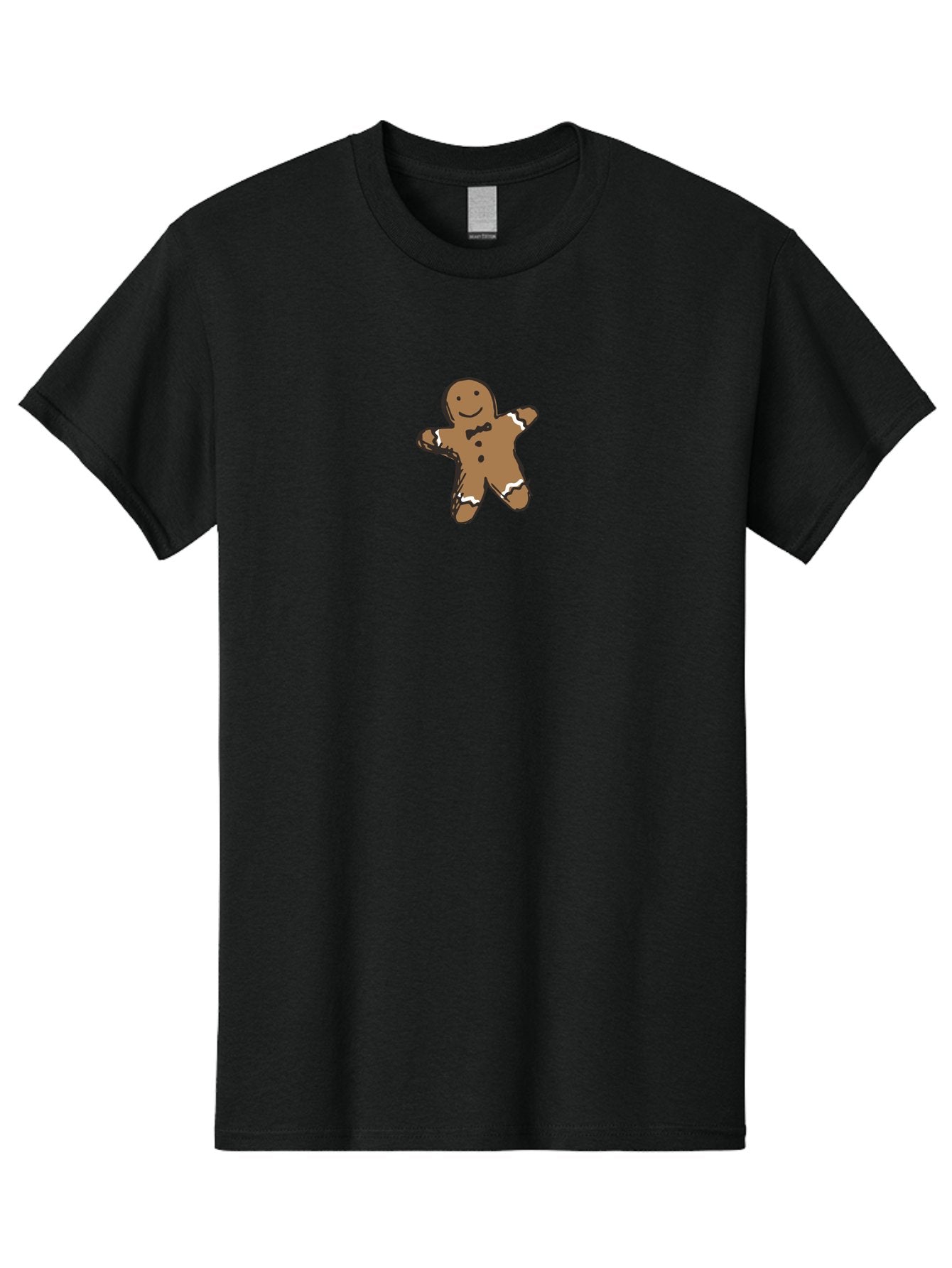 Gingerbread-Man-3 Men'S Graphic Tee, 100% Cotton, Comfortable Casual Summer Wear, Machine Washable, Gingerbread Man, Festive Treat, Holiday Cookie, Sweet Delight, Icing Decorations, Cartoon Character, Christmas Cookie, Baking Fun -  Aaa899 3