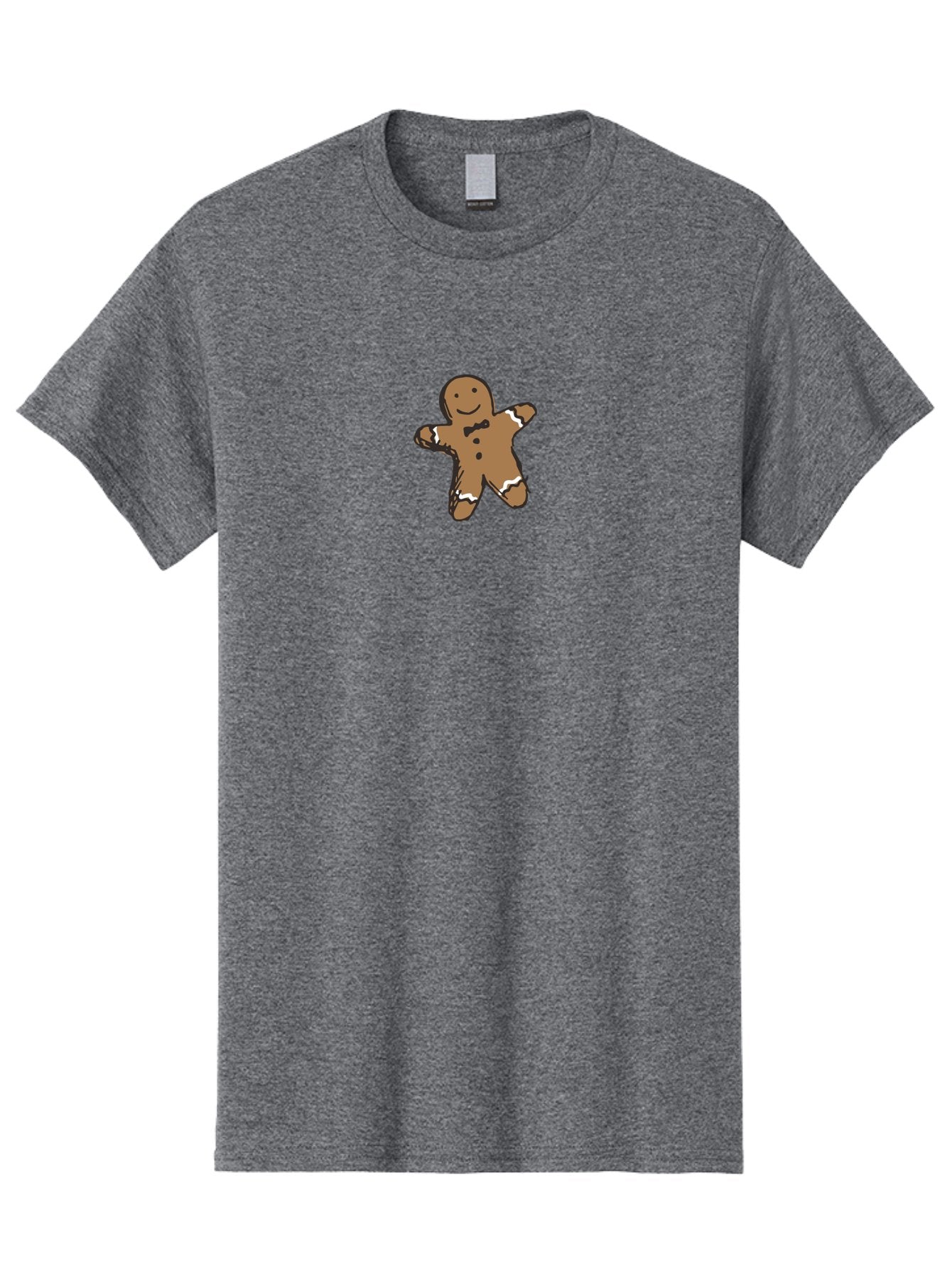 Gingerbread-Man-3 Men'S Graphic Tee, 100% Cotton, Comfortable Casual Summer Wear, Machine Washable, Gingerbread Man, Festive Treat, Holiday Cookie, Sweet Delight, Icing Decorations, Cartoon Character, Christmas Cookie, Baking Fun -  Aaa899 4