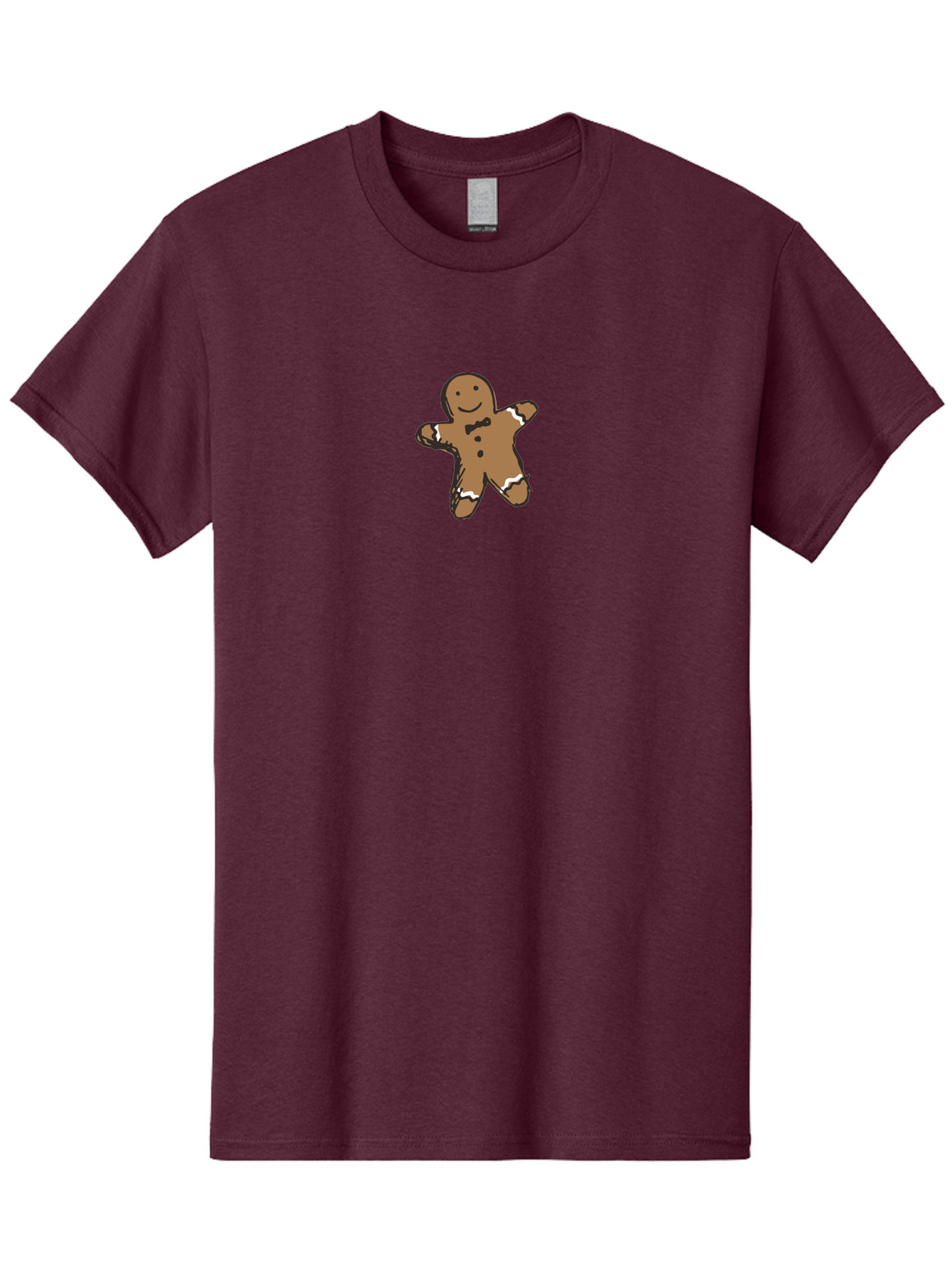 Gingerbread-Man-3 Men'S Graphic Tee, 100% Cotton, Comfortable Casual Summer Wear, Machine Washable, Gingerbread Man, Festive Treat, Holiday Cookie, Sweet Delight, Icing Decorations, Cartoon Character, Christmas Cookie, Baking Fun -  Aaa899
