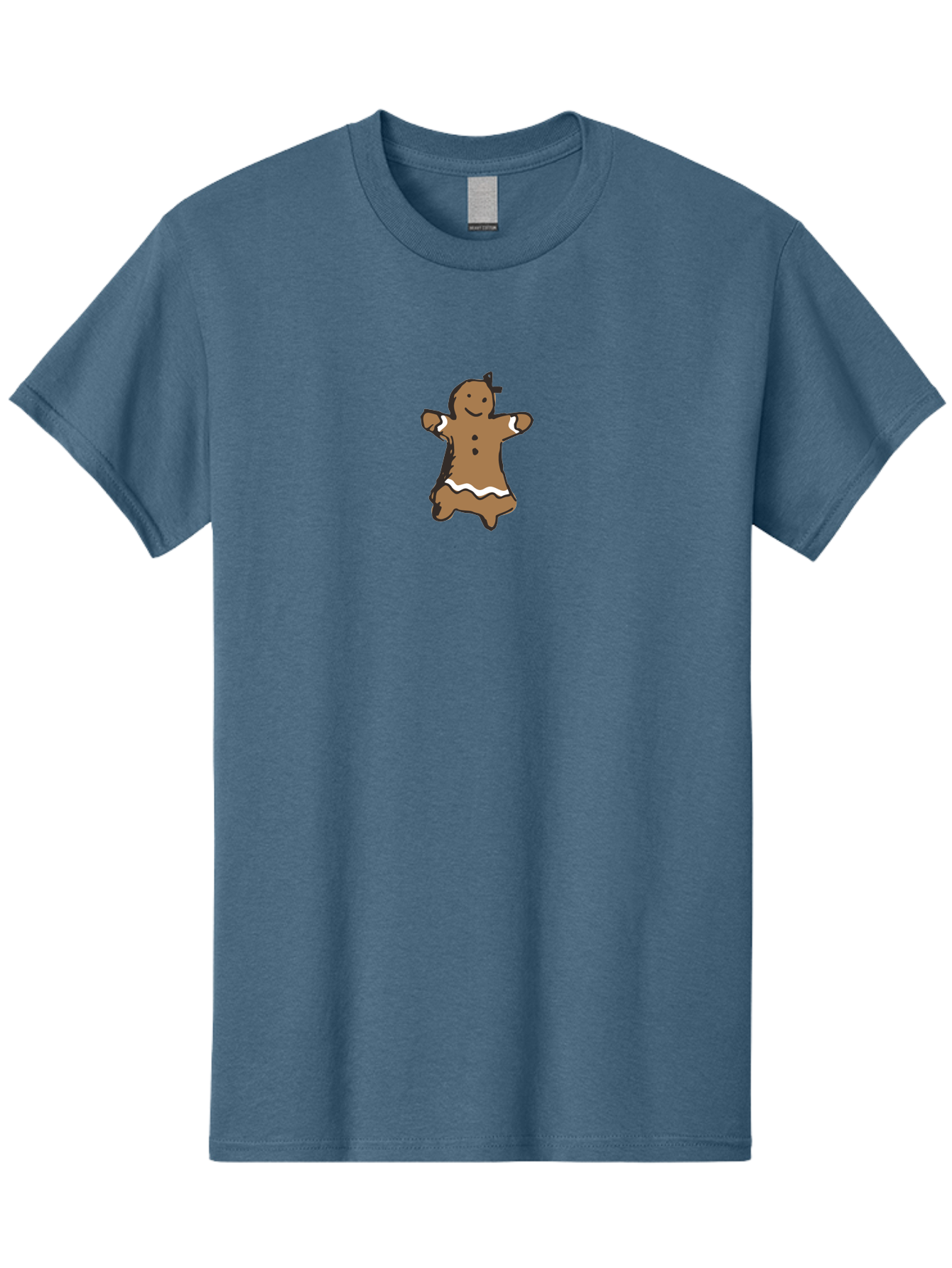 Gingerbread-Man-4 Men'S Graphic Tee, 100% Cotton, Comfortable Casual Summer Wear, Machine Washable, Gingerbread Girl, Holiday Treat, Sweet Cookie, Festive Dessert, Cartoon Character, Christmas Cookie, Baked Goods, Whimsical Design -  Aaa900
