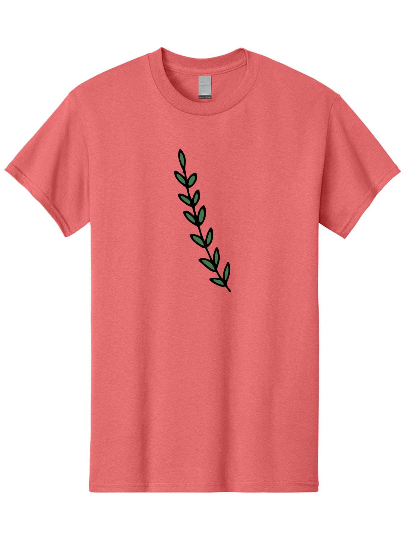 Green-Leaves Men'S Graphic Tee, 100% Cotton, Comfortable Casual Summer Wear, Machine Washable, Simple Stem, Leafy Greens, Minimalist Design, Dark Gray Leaves, Black Outline, Botanical Illustration, Modern Graphics -  Aaa906 8