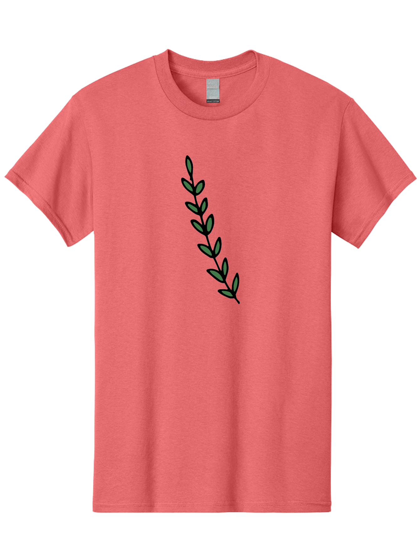 Green-Leaves Men'S Graphic Tee, 100% Cotton, Comfortable Casual Summer Wear, Machine Washable, Simple Stem, Leafy Greens, Minimalist Design, Dark Gray Leaves, Black Outline, Botanical Illustration, Modern Graphics -  Aaa906 5