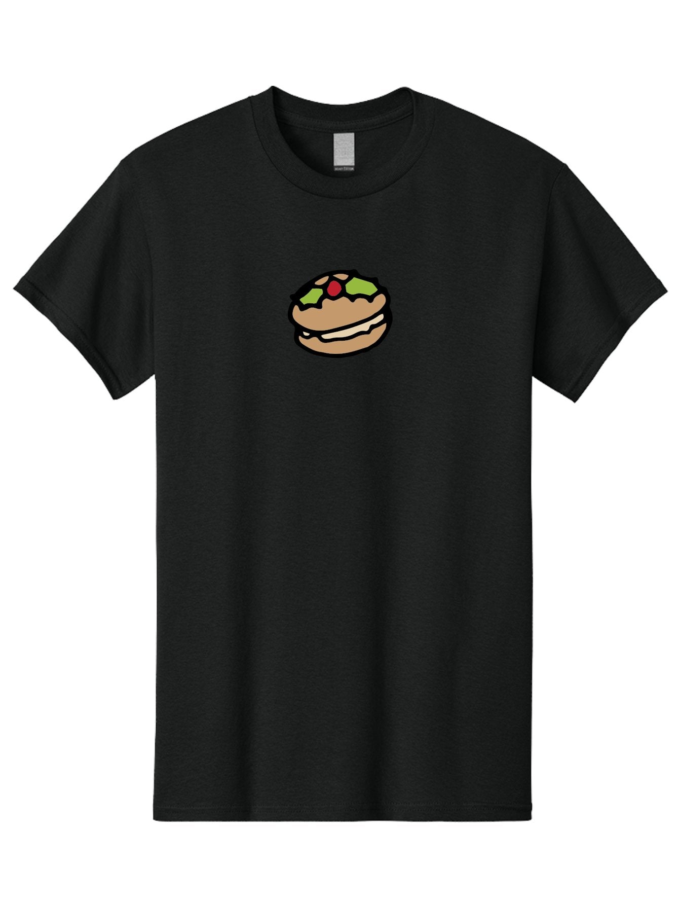 Hamburger Men'S Graphic Tee, 100% Cotton, Comfortable Casual Summer Wear, Machine Washable, Cartoon Hamburger, Sandwich Illustration, Fast Food, Burger Art, Simple Drawing, Kawaii Food, Doodle Art, Cartoon Style -  Aaa907 12