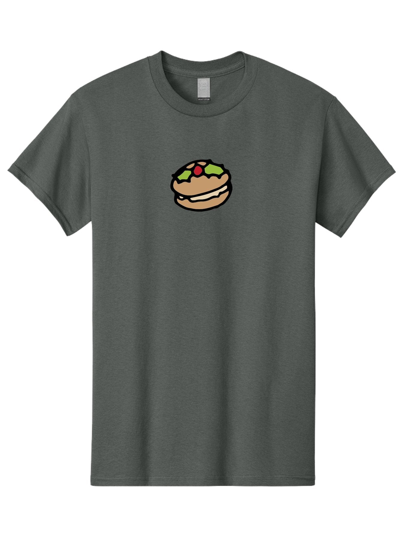 Hamburger Men'S Graphic Tee, 100% Cotton, Comfortable Casual Summer Wear, Machine Washable, Cartoon Hamburger, Sandwich Illustration, Fast Food, Burger Art, Simple Drawing, Kawaii Food, Doodle Art, Cartoon Style -  Aaa907 3