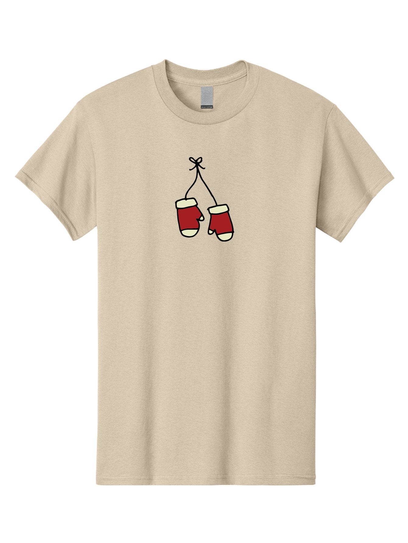 Hanging-Boxing-Gloves Men'S Graphic Tee, 100% Cotton, Comfortable Casual Summer Wear, Machine Washable, Christmas Stockings Hanging, Festive Decorations, Holiday Season, Red And White Stockings, Christmas Gifts, Festive Atmosphere, -  Aaa909 13