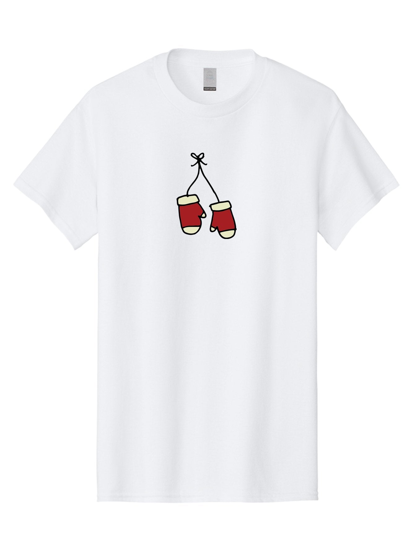 Hanging-Boxing-Gloves Men'S Graphic Tee, 100% Cotton, Comfortable Casual Summer Wear, Machine Washable, Christmas Stockings Hanging, Festive Decorations, Holiday Season, Red And White Stockings, Christmas Gifts, Festive Atmosphere, -  Aaa909 12