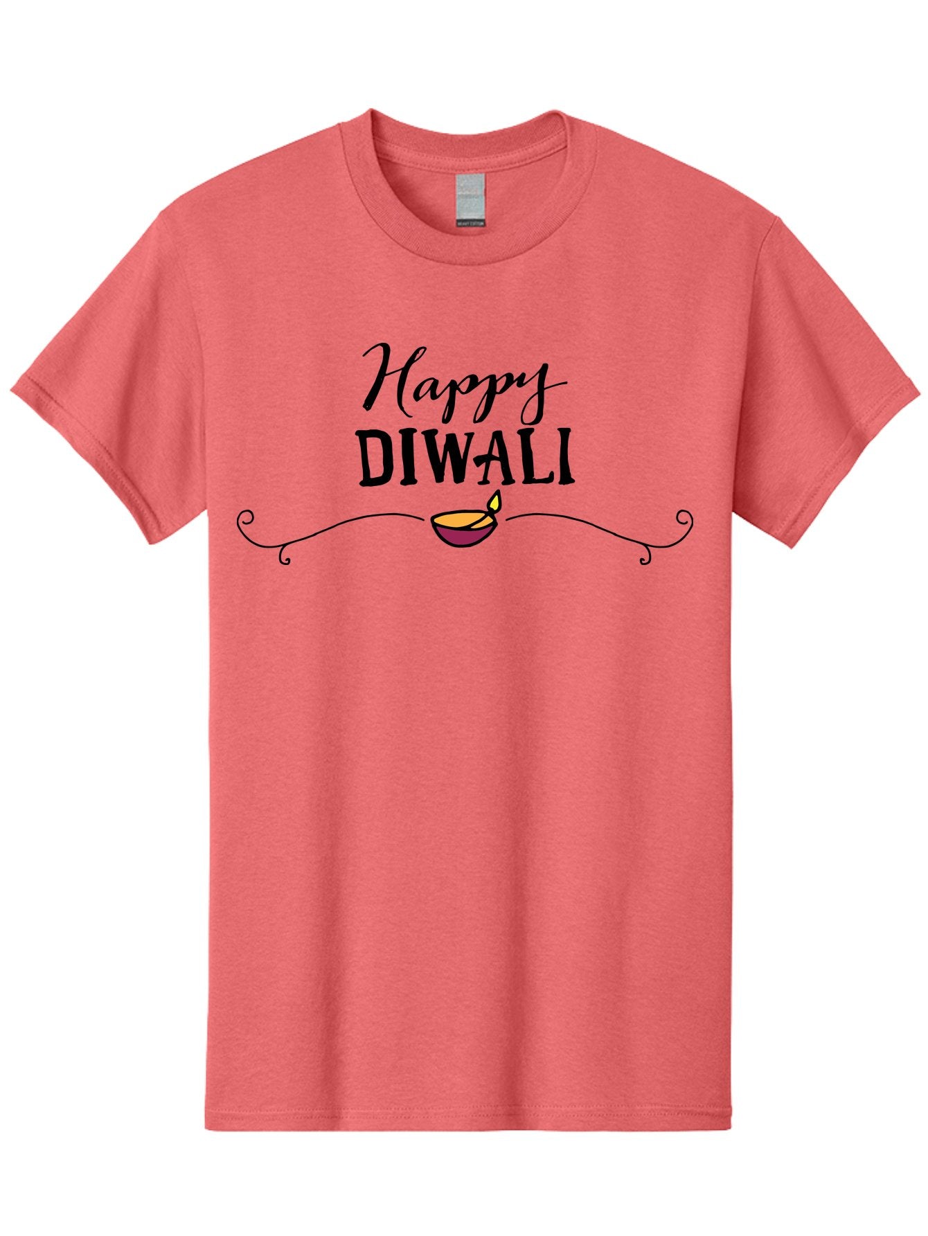 Happy-Diwali Men'S Graphic Tee, 100% Cotton, Comfortable Casual Summer Wear, Machine Washable, Diwali Wishes, Festival Of Lights, Diya Lamp, Happy Diwali, Celebration Greeting, Hindu Holiday, Diwali Wishes Card -  Aaa911 5