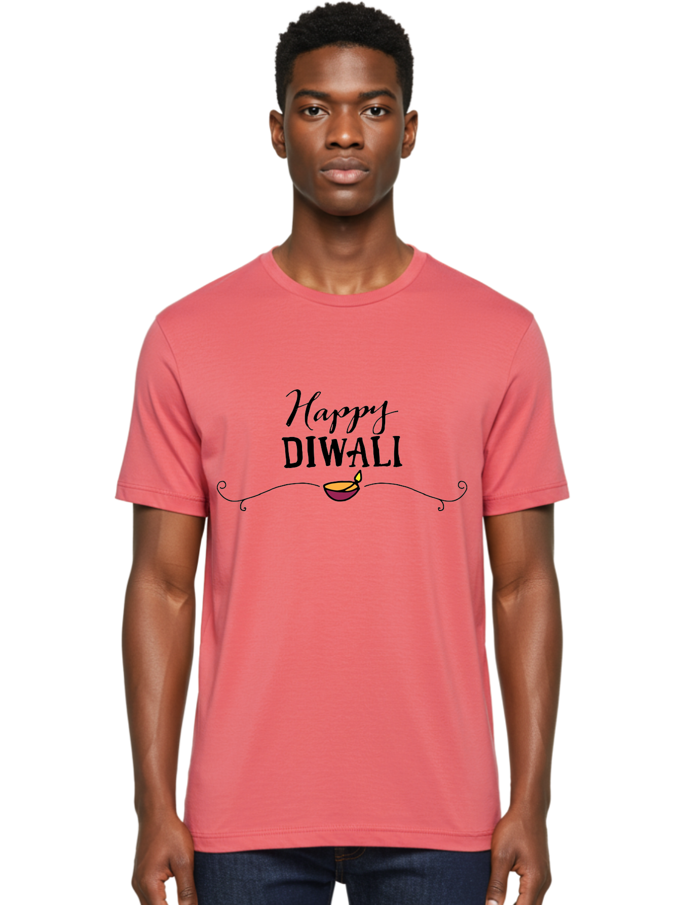 Happy-Diwali Men'S Graphic Tee, 100% Cotton, Comfortable Casual Summer Wear, Machine Washable, Diwali Wishes, Festival Of Lights, Diya Lamp, Happy Diwali, Celebration Greeting, Hindu Holiday, Diwali Wishes Card -  Aaa911 6