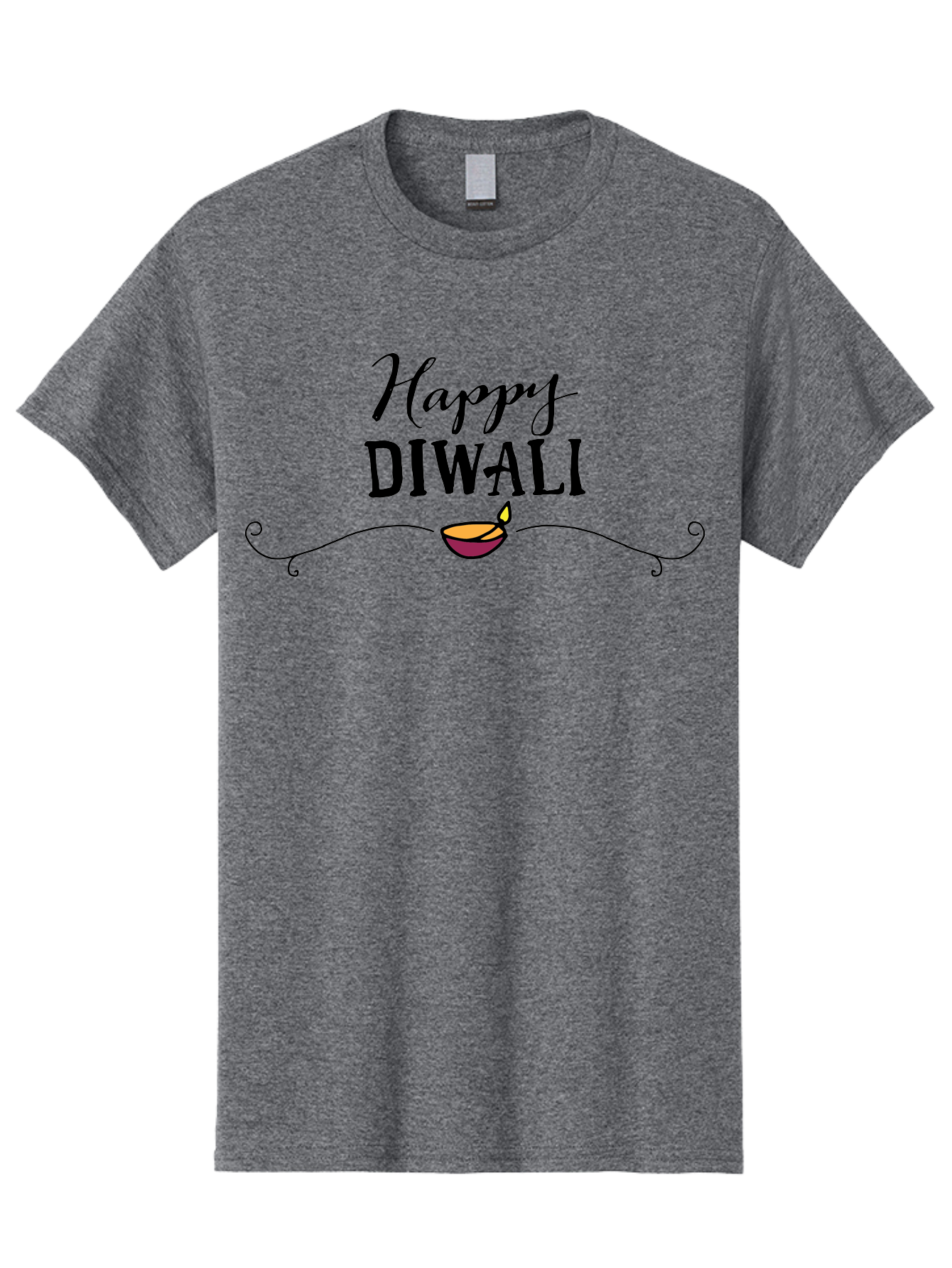 Happy-Diwali Men'S Graphic Tee, 100% Cotton, Comfortable Casual Summer Wear, Machine Washable, Diwali Wishes, Festival Of Lights, Diya Lamp, Happy Diwali, Celebration Greeting, Hindu Holiday, Diwali Wishes Card -  Aaa911 9